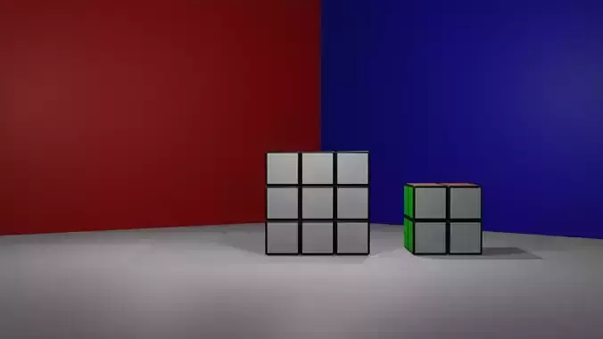 Blender Rubiks Cube Model Free 3D model