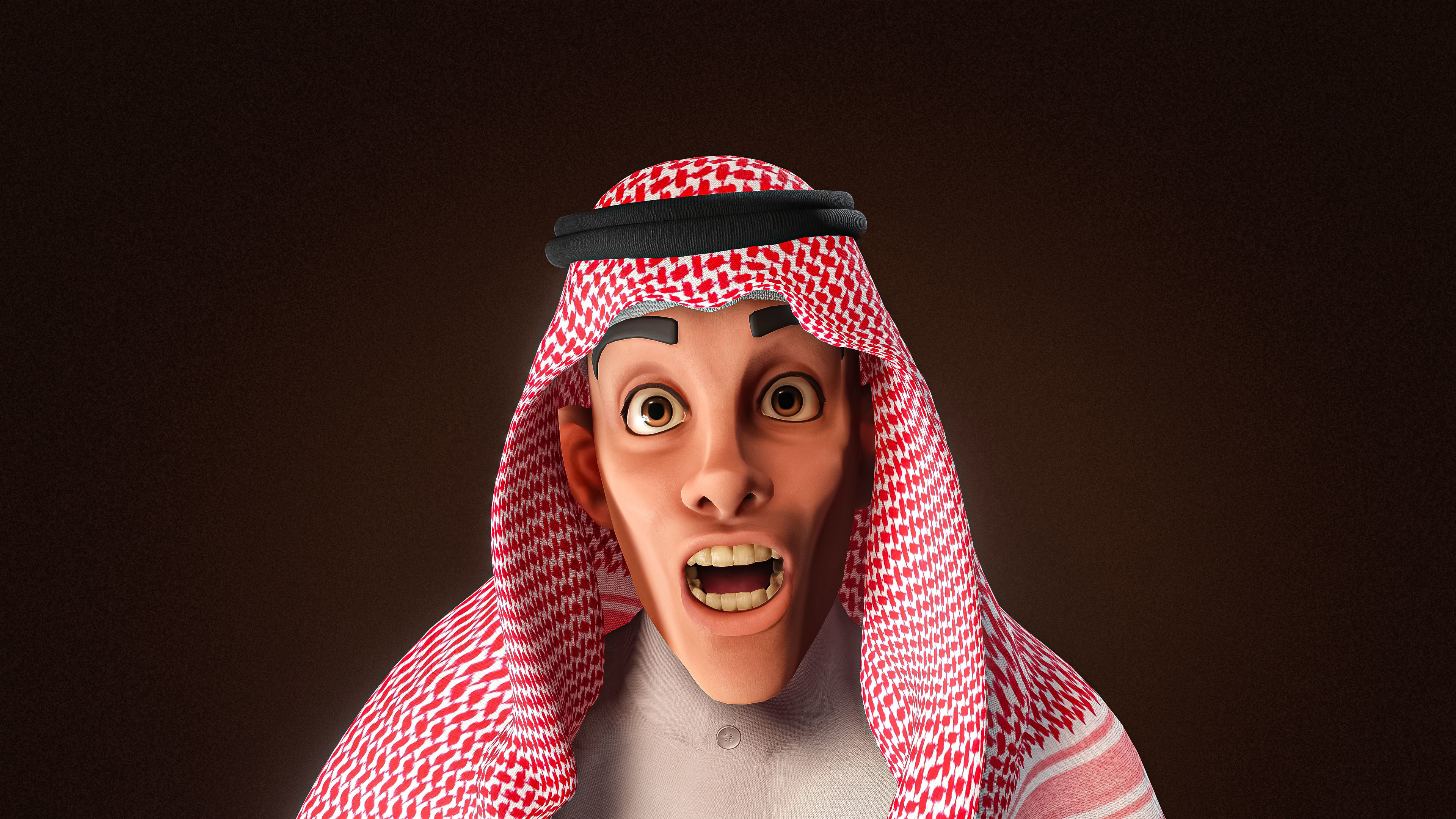 High Quality Arab Male Stylized Low-poly 3D model_12