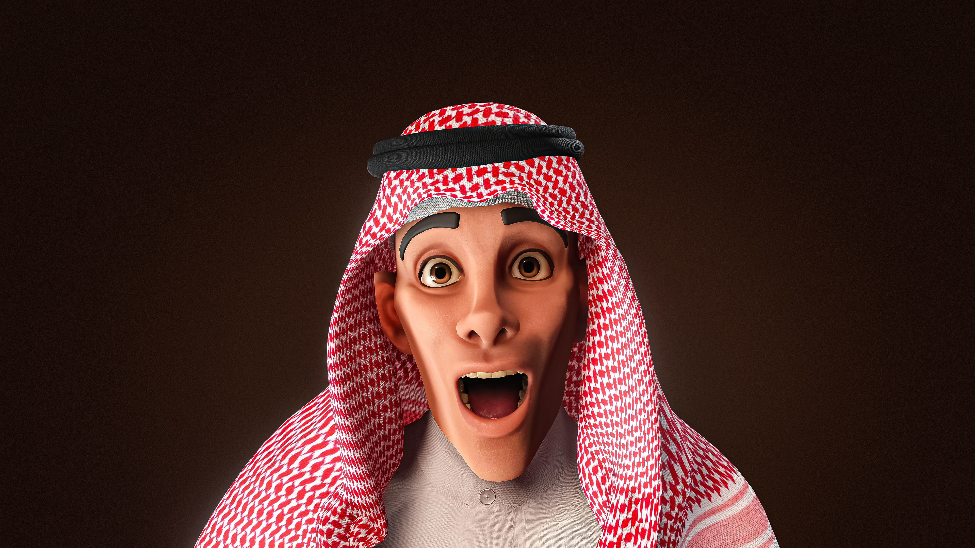 High Quality Arab Male Stylized Low-poly 3D model_2