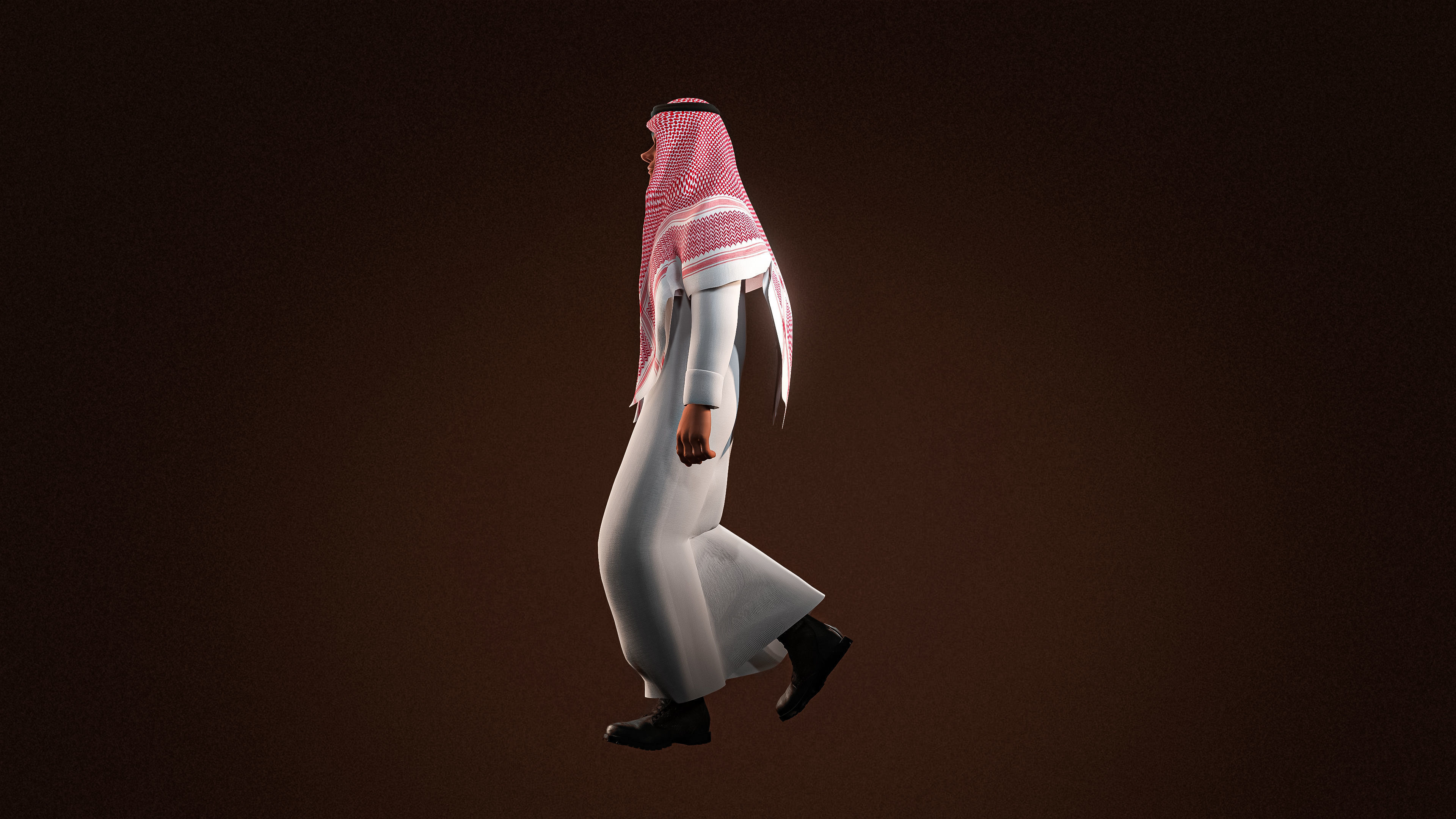 High Quality Arab Male Stylized Low-poly 3D model_4