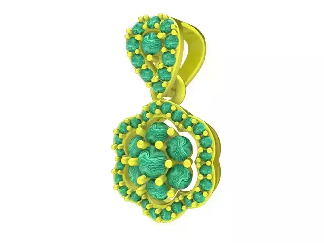 7039 luxury flower diamond women pendant 