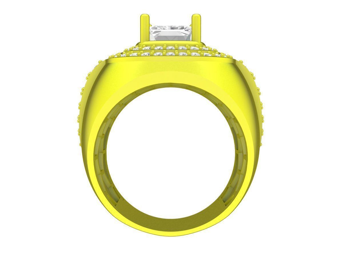 7043 Luxury Korean  Diamond Bussiness Men Ring 3D print model_2