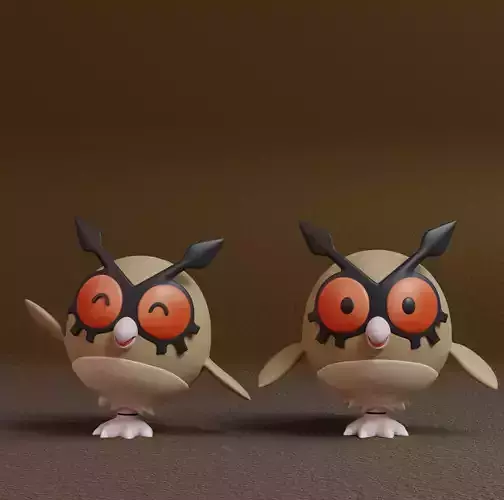 Pokemon - HootHoot with 2 poses