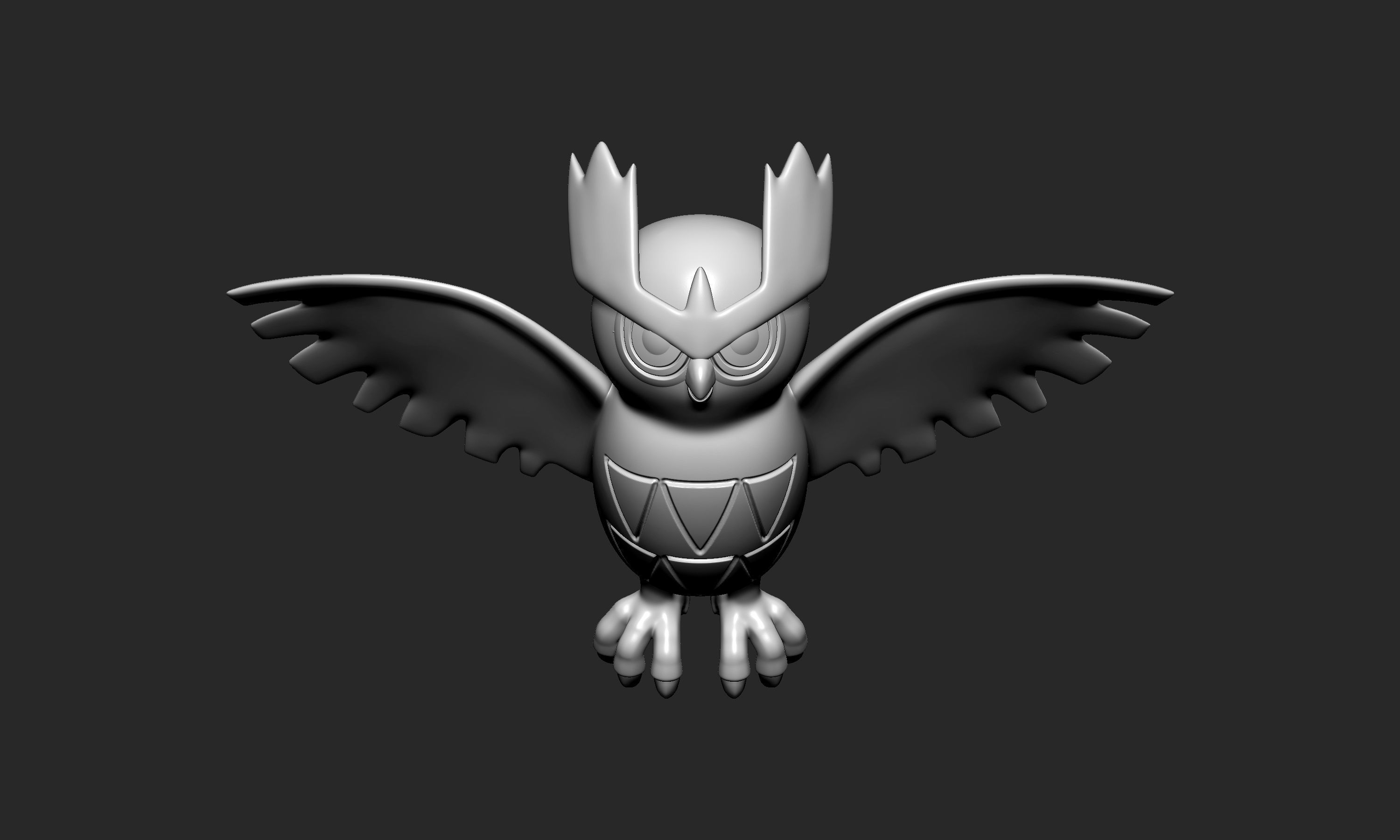 Pokemon - Noctowl with 2 poses 3D print model_2