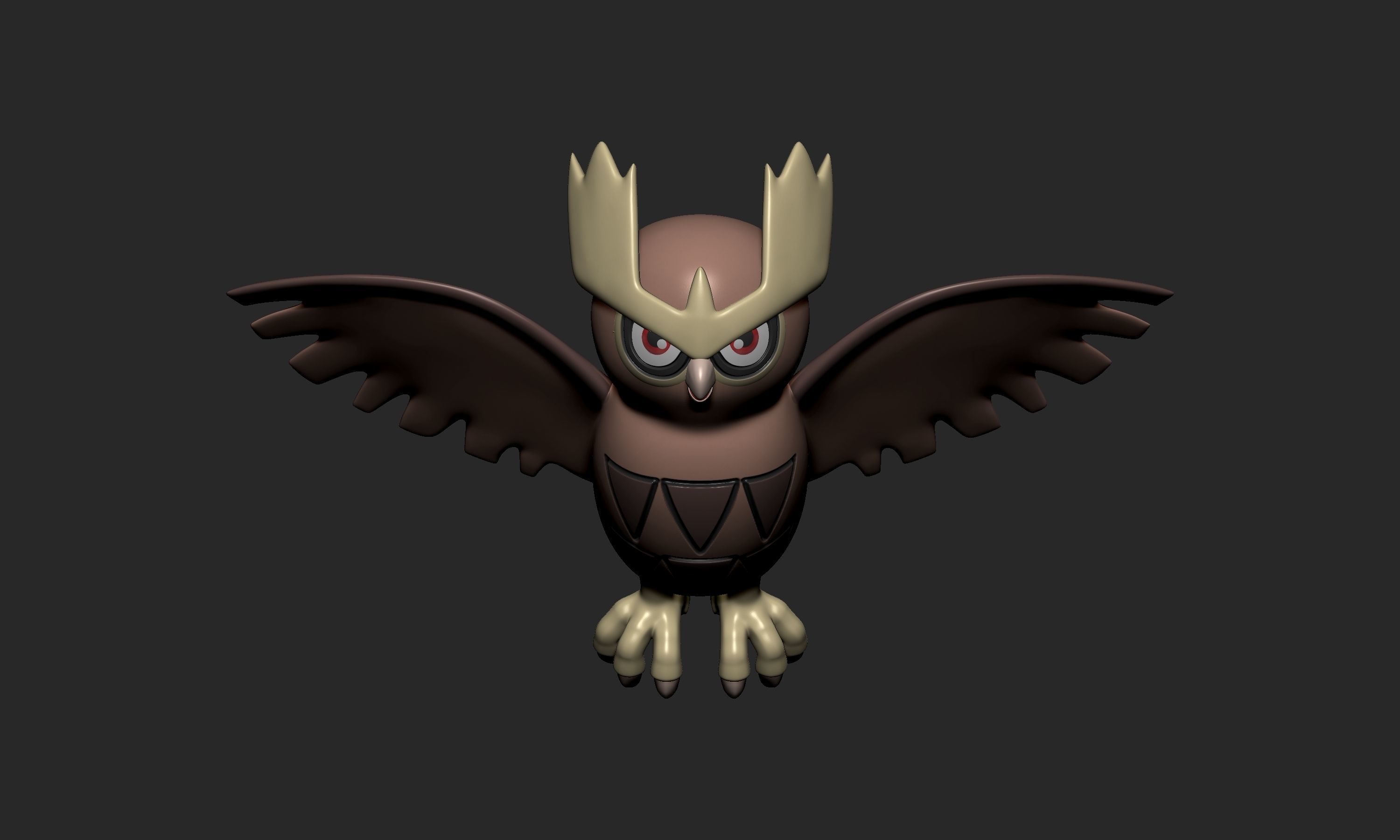 Pokemon - Noctowl with 2 poses 3D print model_1