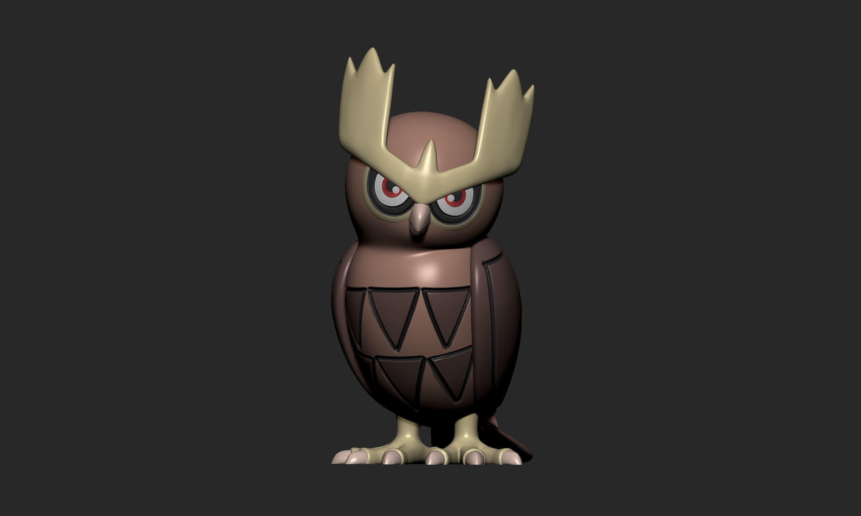 Pokemon - Noctowl with 2 poses 3D print model_5