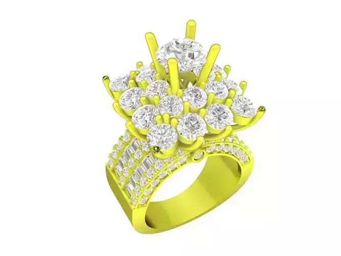 7052 luxury hongkong diamond women ring 