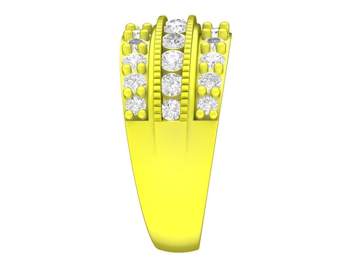 7055 fashion diamond women ring 3D print model_3