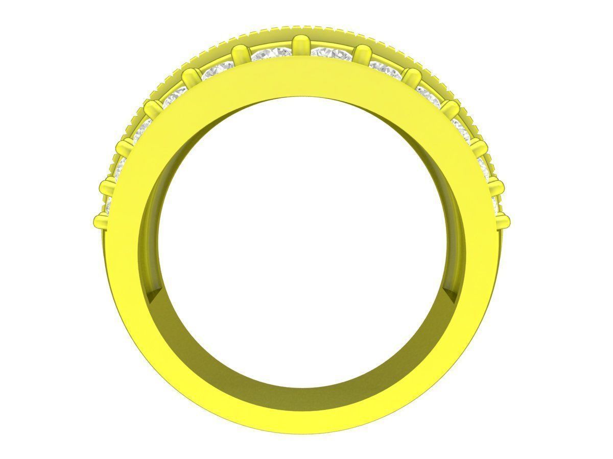 7055 fashion diamond women ring 3D print model_2