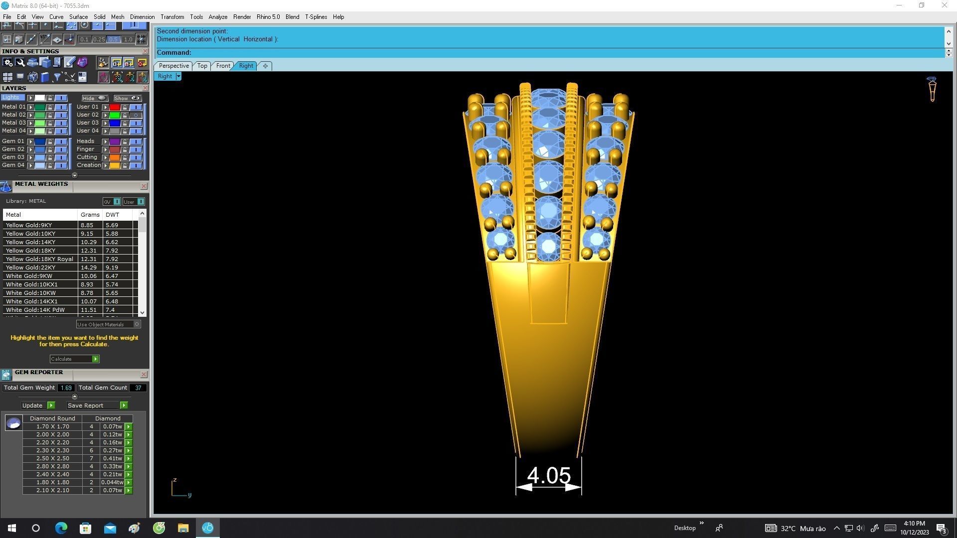 7055 fashion diamond women ring 3D print model_7