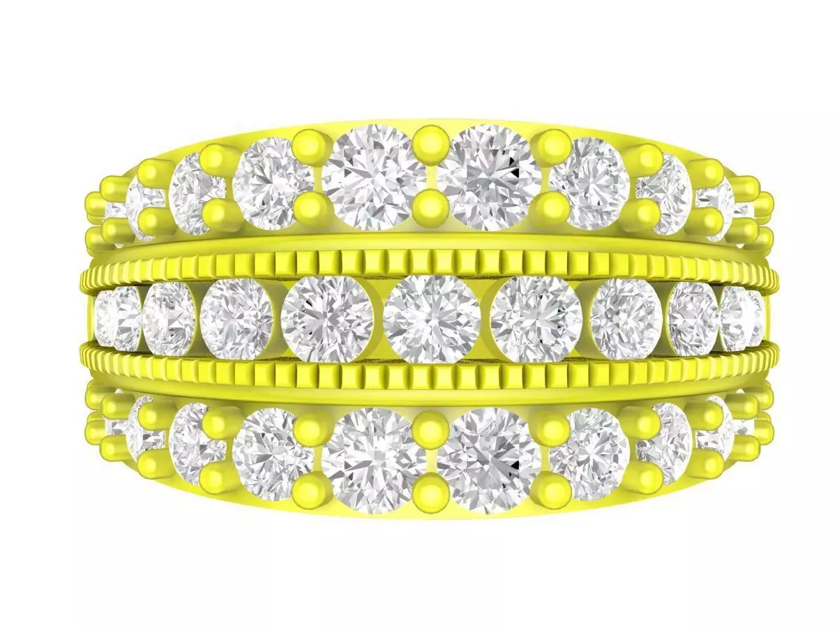 7055 fashion diamond women ring 3D print model_0