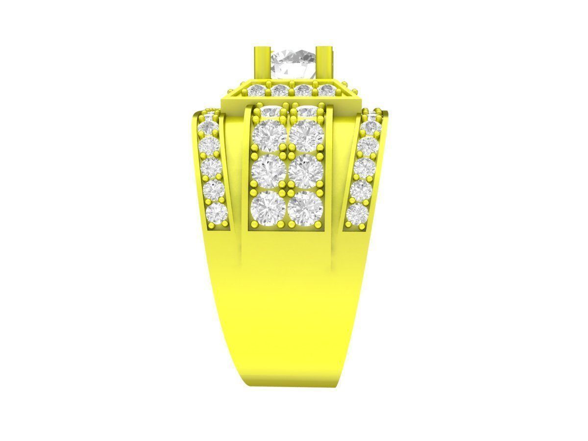7056 luxury korean diamond men ring 3D print model_3