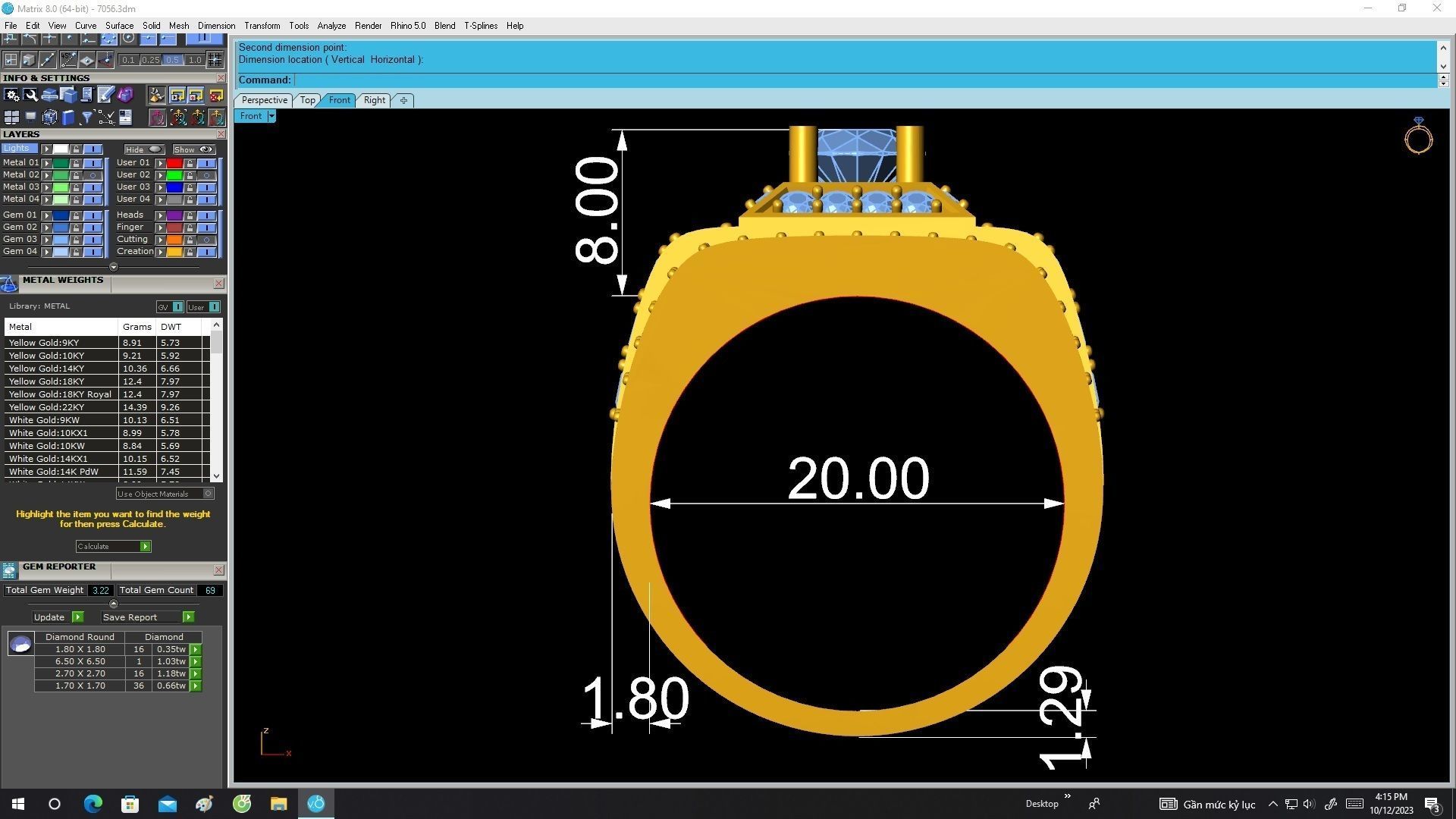 7056 luxury korean diamond men ring 3D print model_6