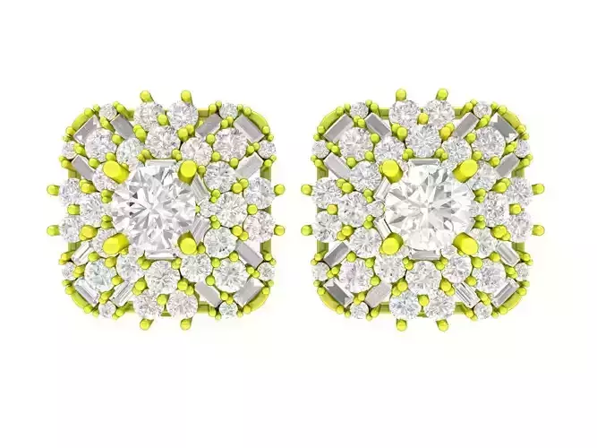 7058 luxury hongkong diamond women earrings
