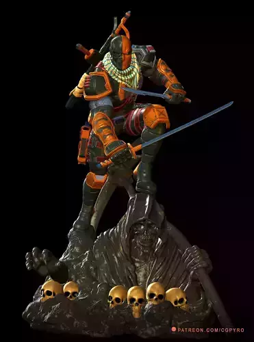 Deathstroke Batman character OBJ collectibles EDITABLE 1 piece