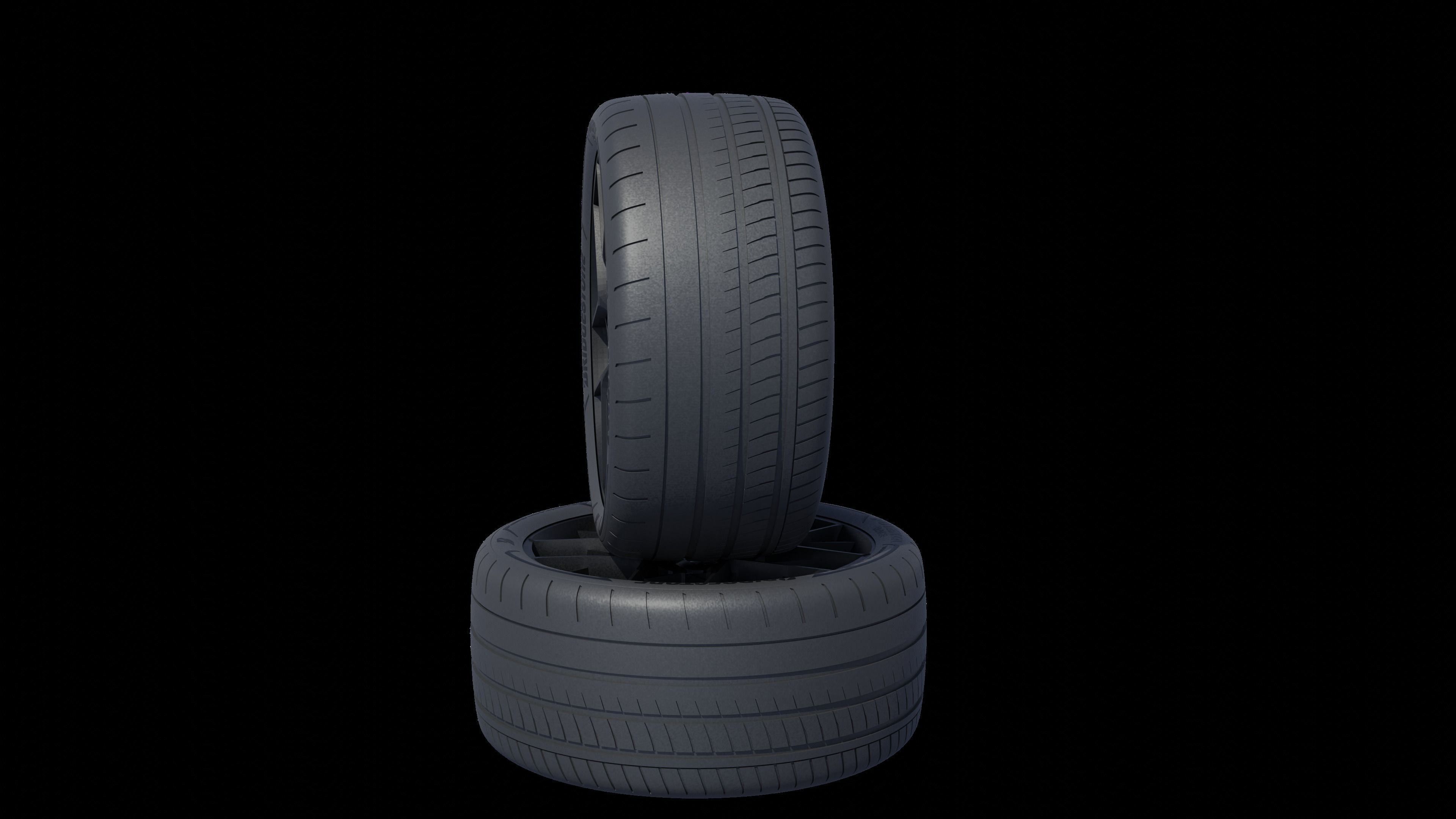 3d Wheel Model of Bridgestone Potenza Race Low-poly 3D model_10