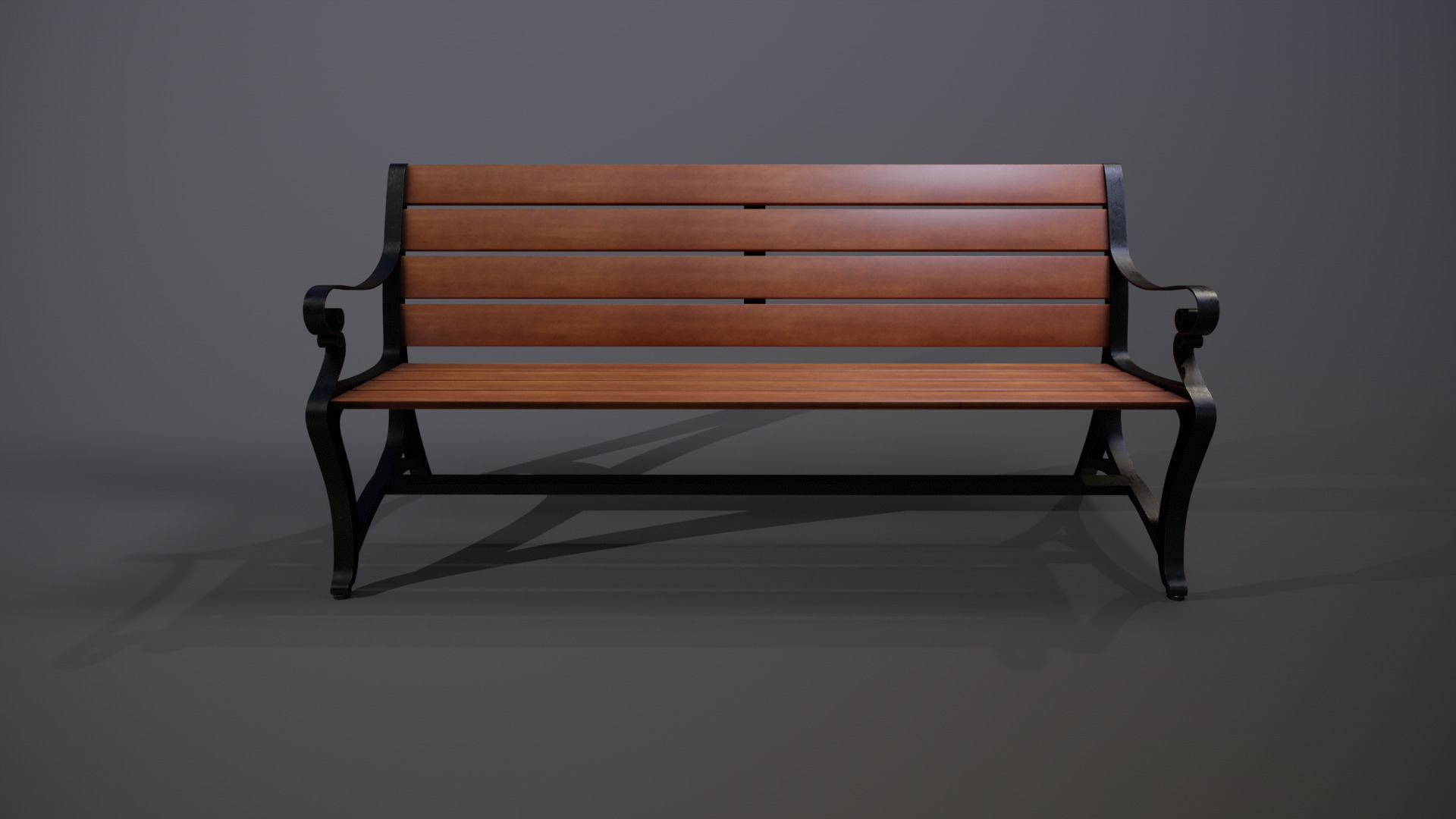 Bench Lowpoly 3D model Low-poly 3D model_3