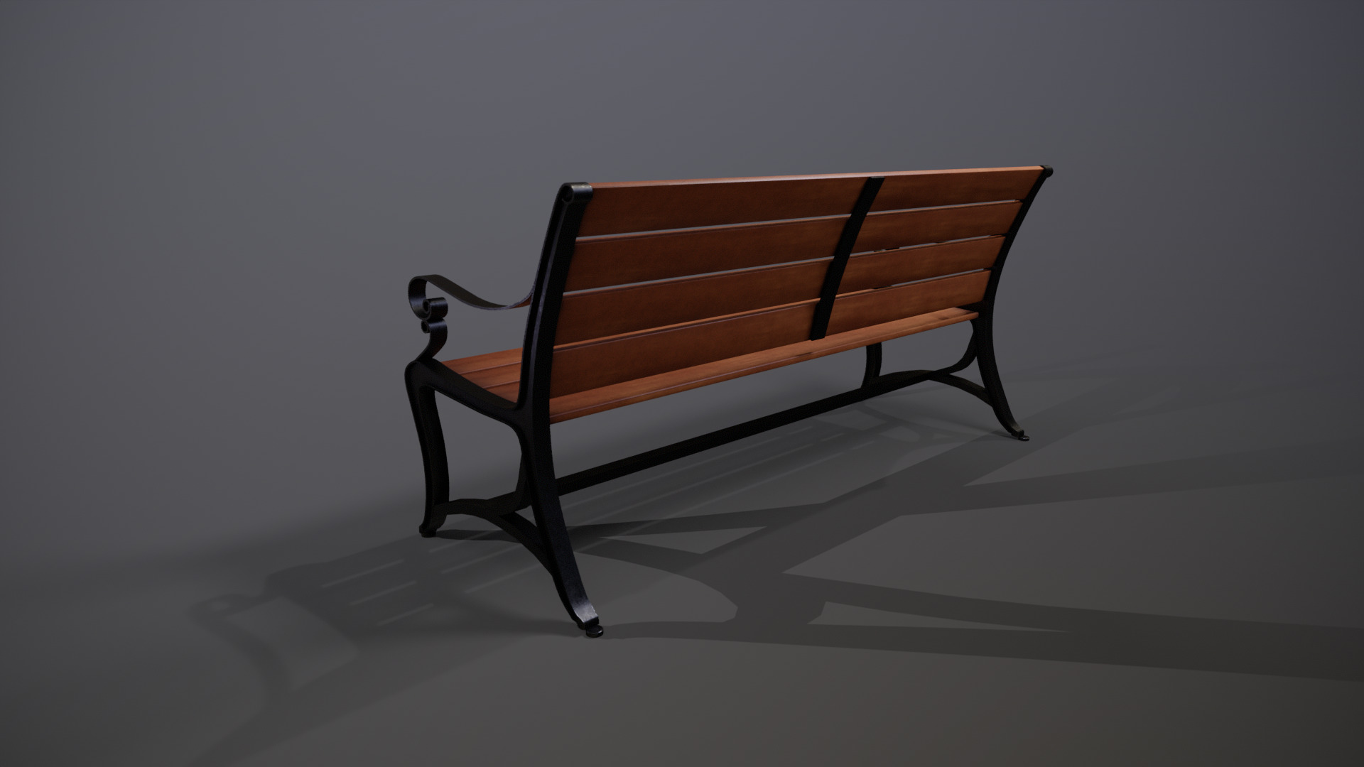 Bench Lowpoly 3D model Low-poly 3D model_6