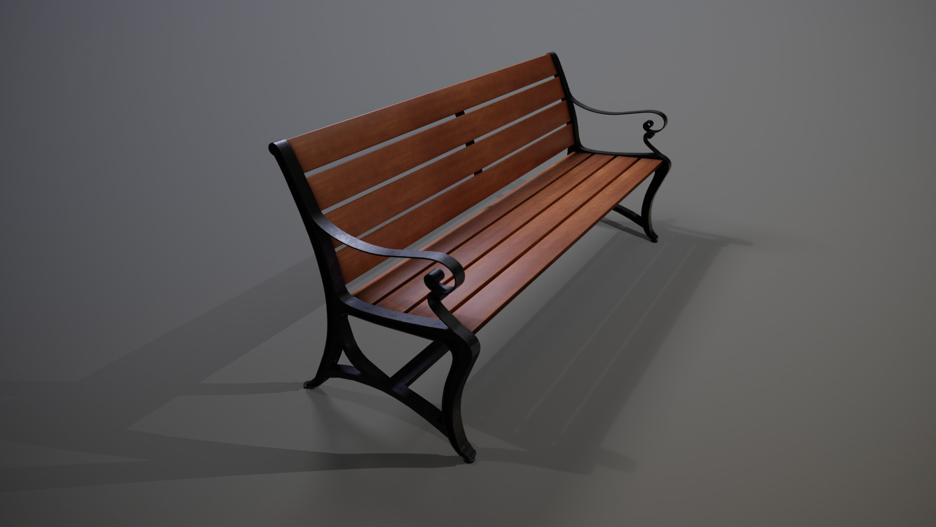 Bench Lowpoly 3D model Low-poly 3D model_2