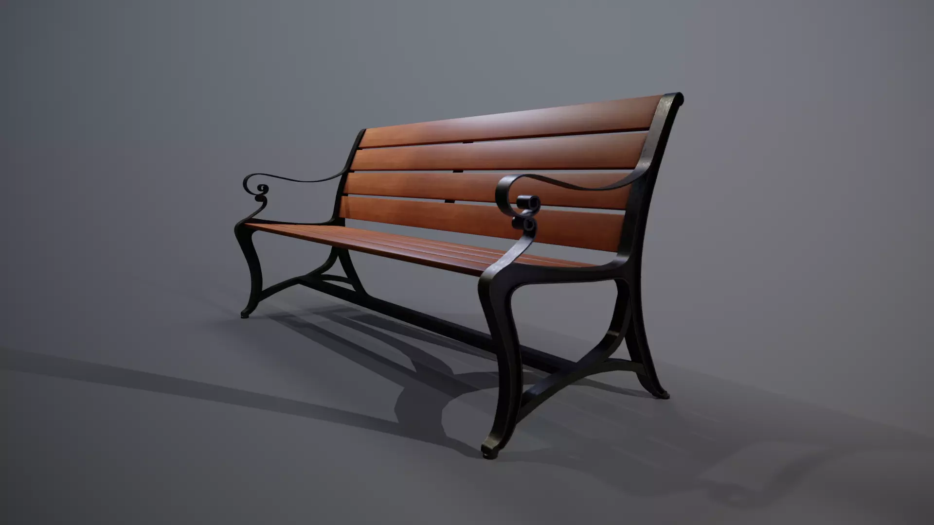 Bench Lowpoly 3D model Low-poly 3D model_0