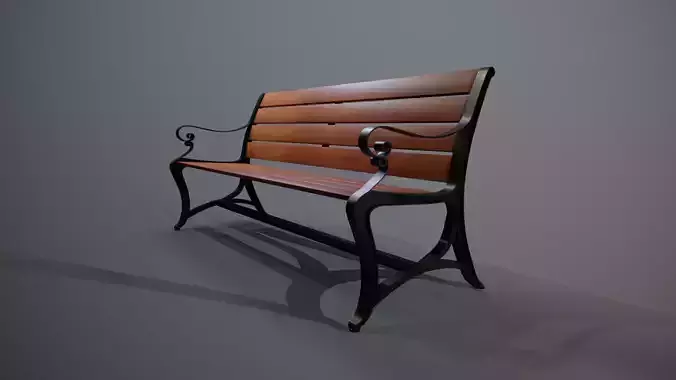 Bench Lowpoly 3D model
