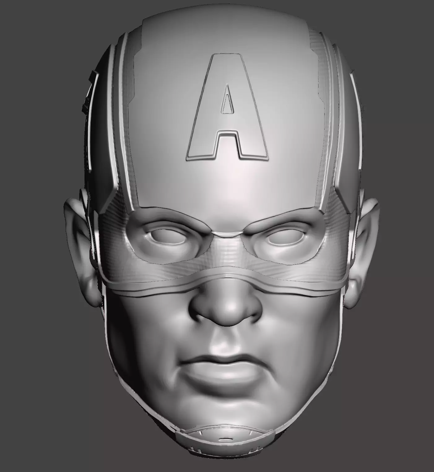 Captain America Steve Rogers Headsculpt Chris Evans 3D print model_0