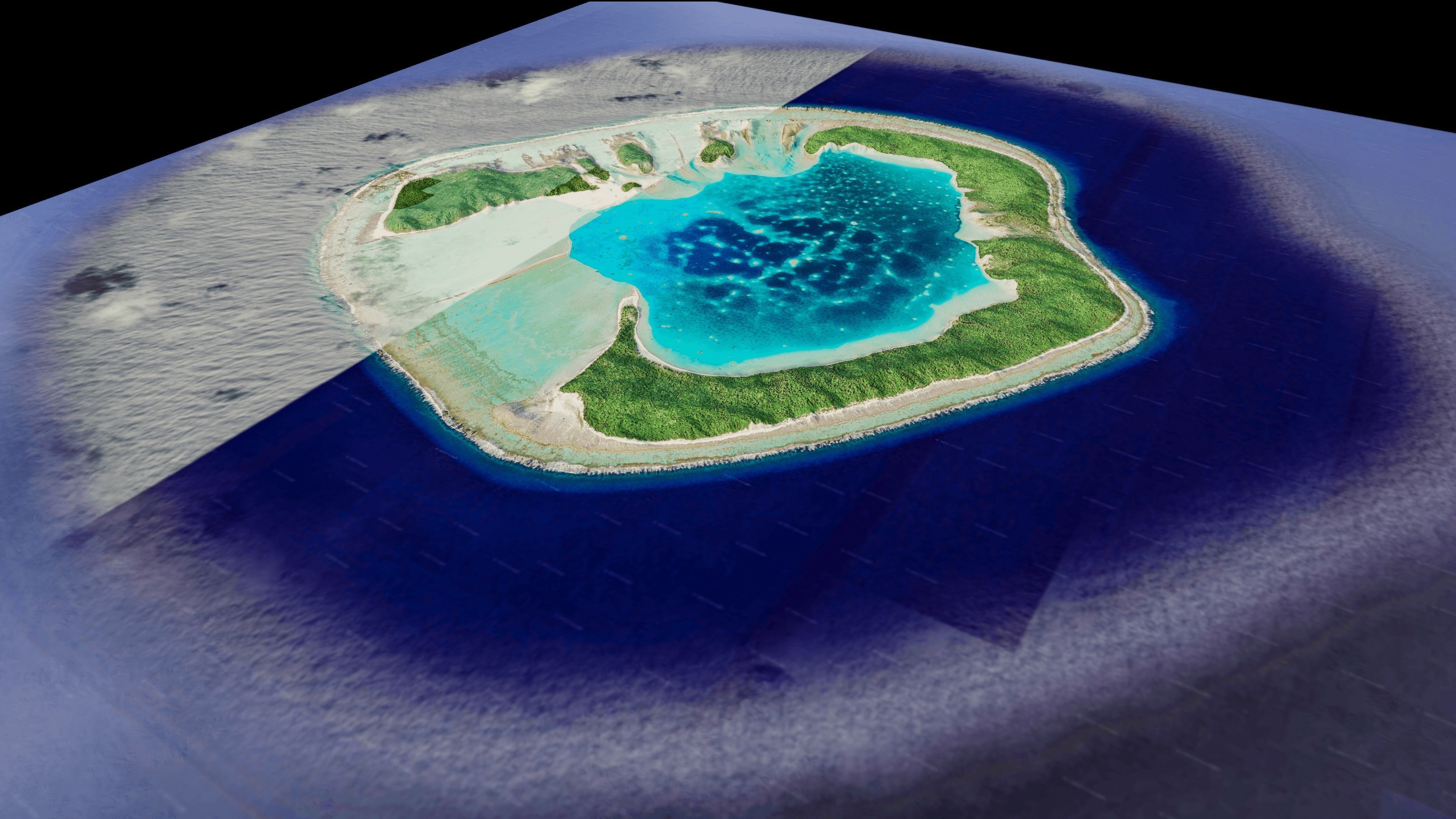 Motu One Island 3d model terrain Low-poly 3D model_3