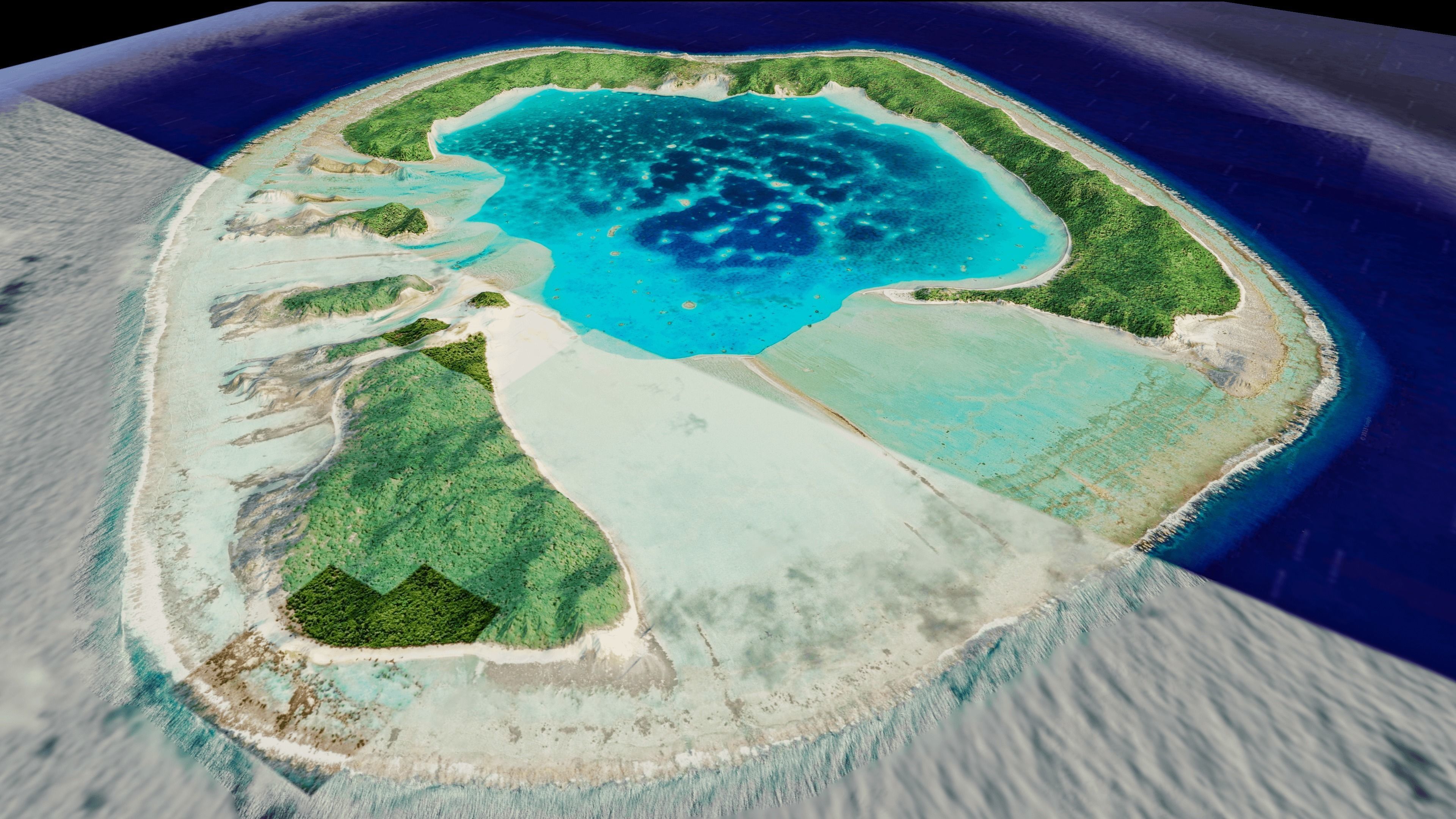 Motu One Island 3d model terrain Low-poly 3D model_5