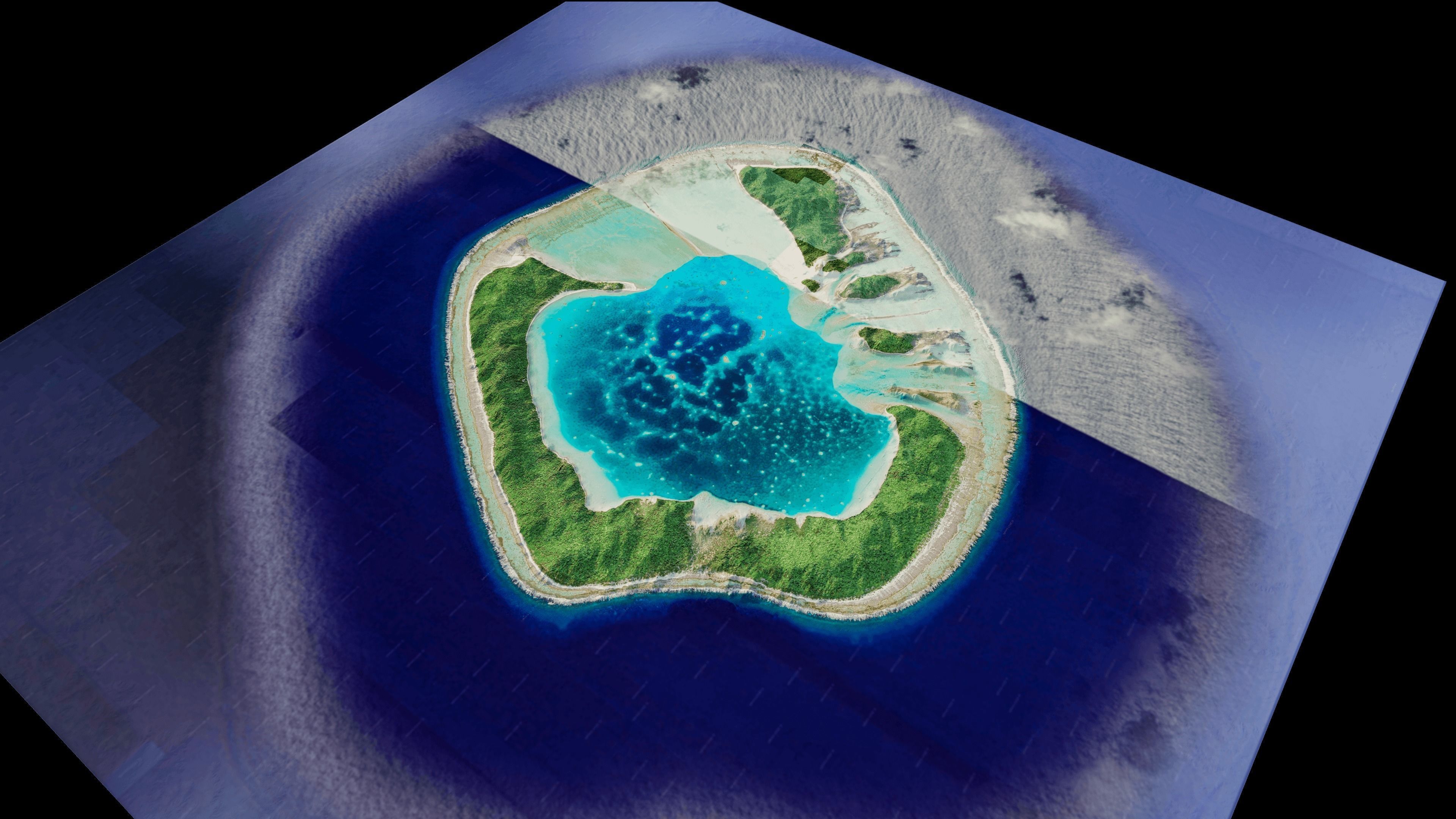 Motu One Island 3d model terrain Low-poly 3D model_6