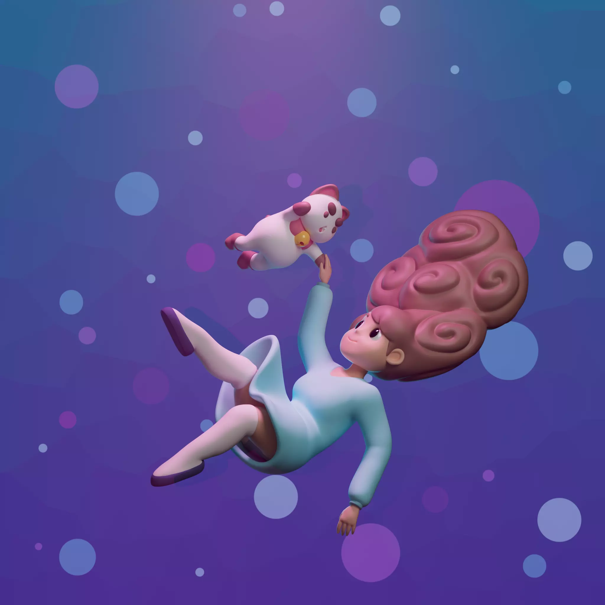 Bee and PuppyCat - Falling 3D print model