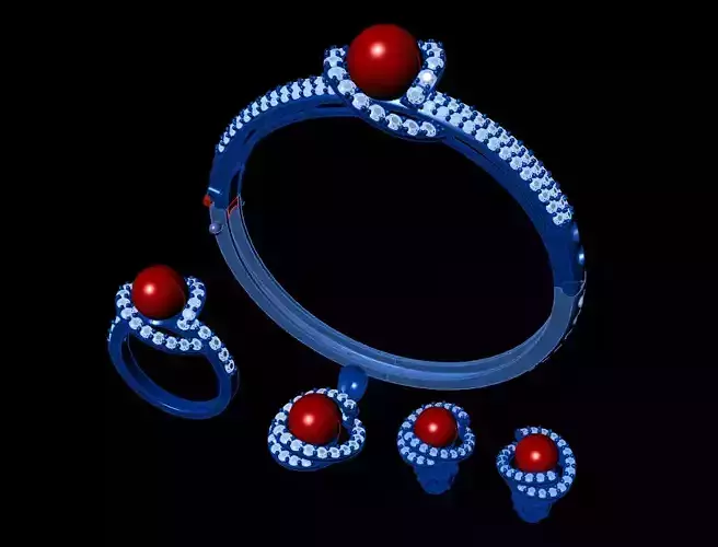 Diamond and Pearl Jewellery Sets Concept