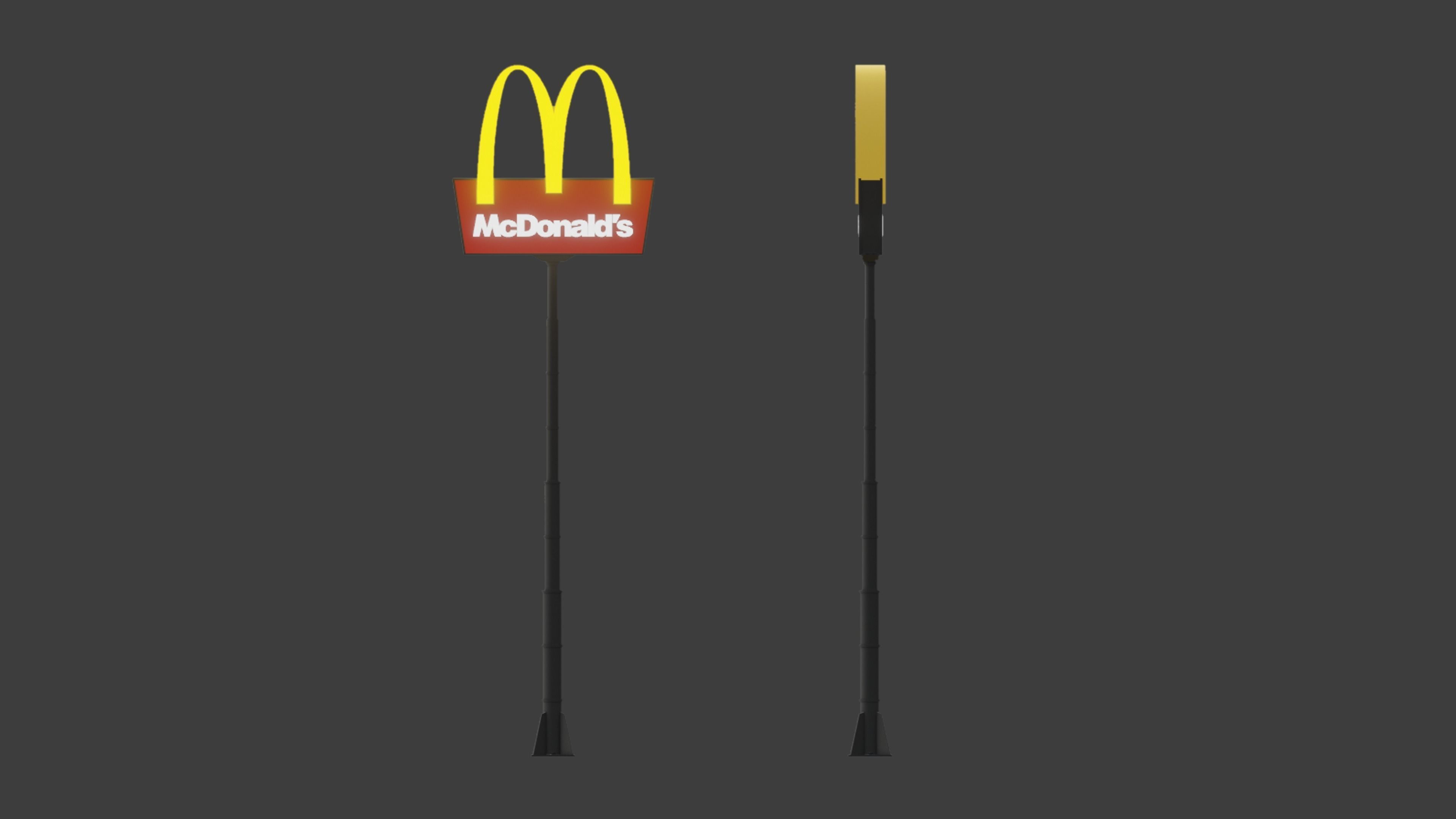 McDonalds Arch 3D Model Low-poly 3D model_2