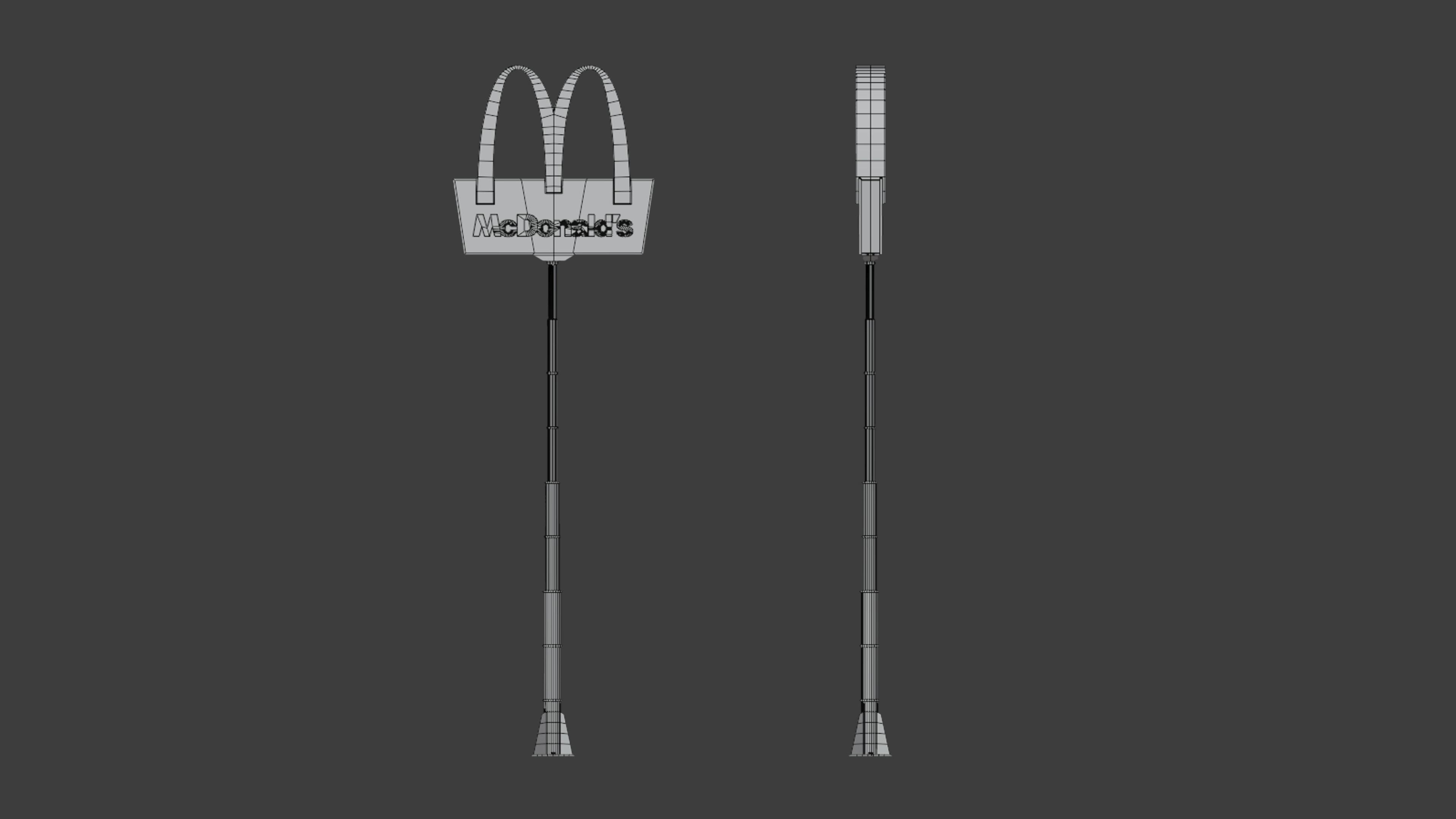 McDonalds Arch 3D Model Low-poly 3D model_4