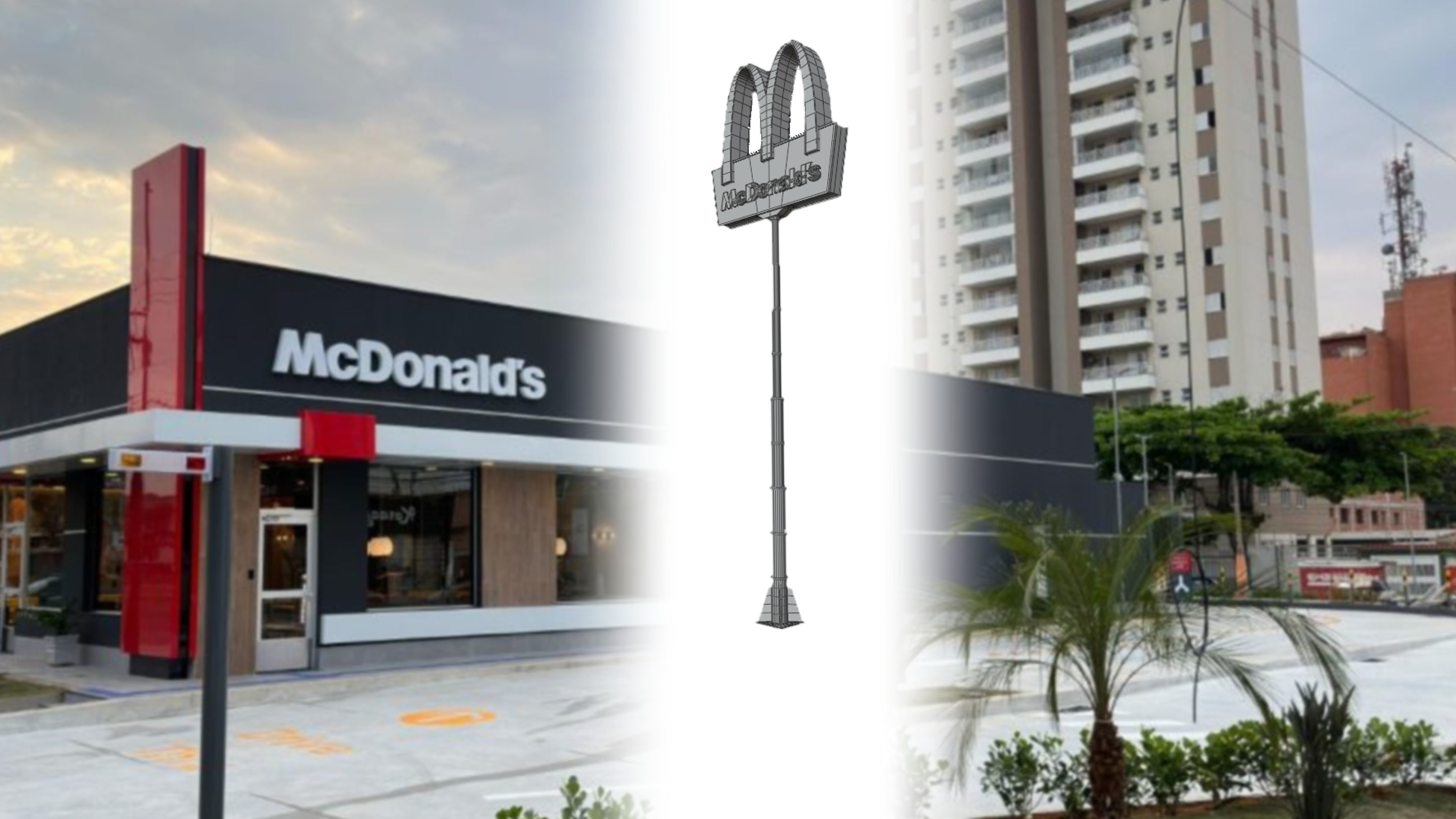 McDonalds Arch 3D Model Low-poly 3D model_8