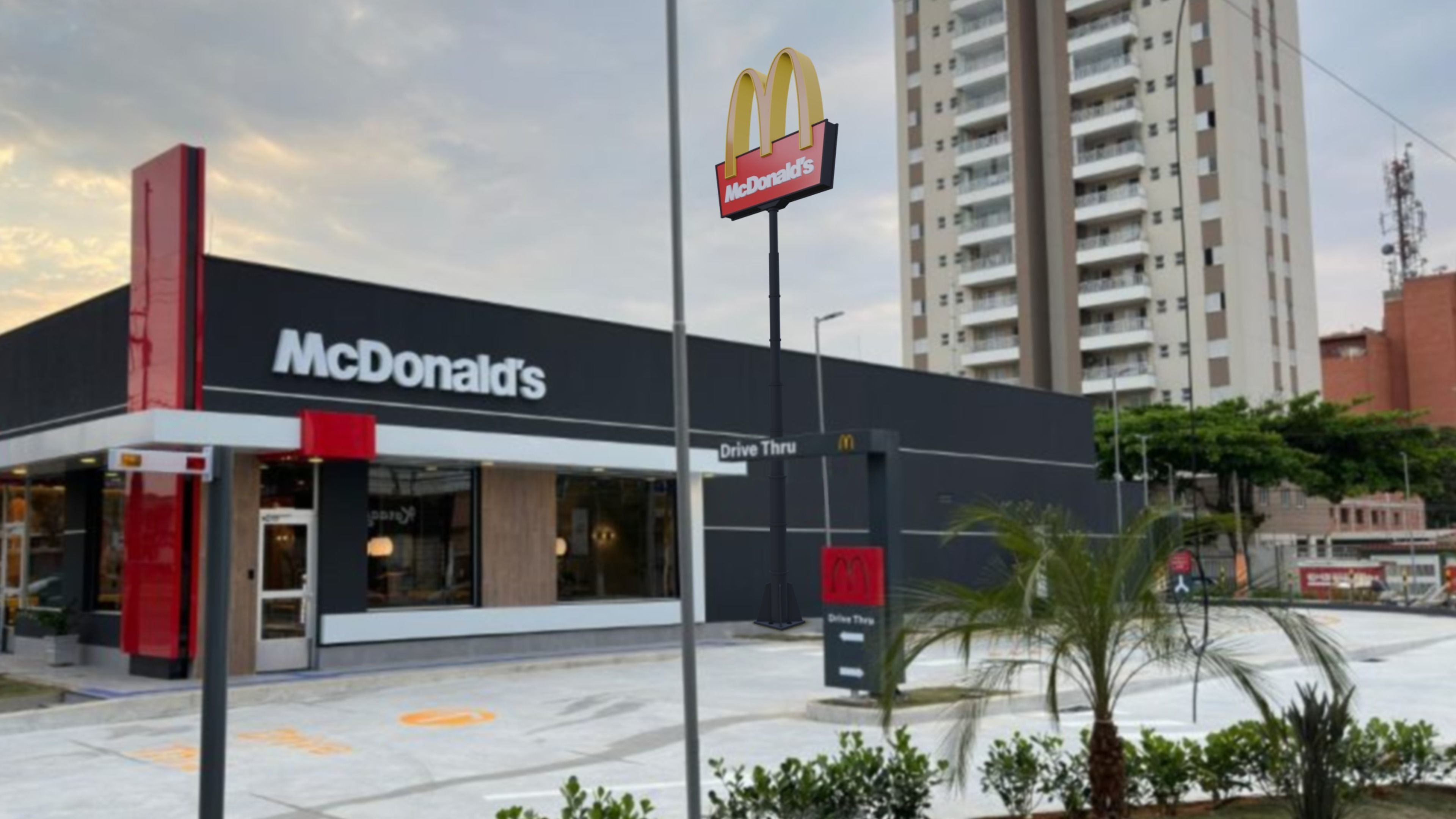 McDonalds Arch 3D Model Low-poly 3D model_6