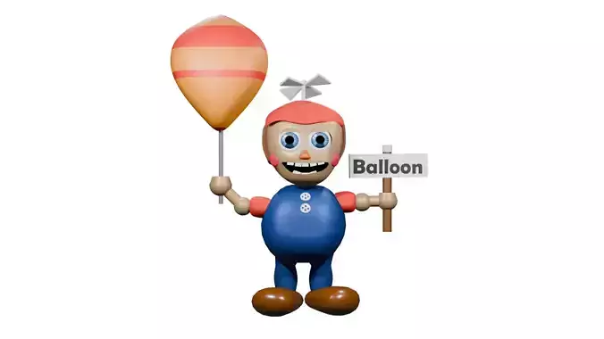 Balloon Boy from FNAF modeling challenge Free 3D model