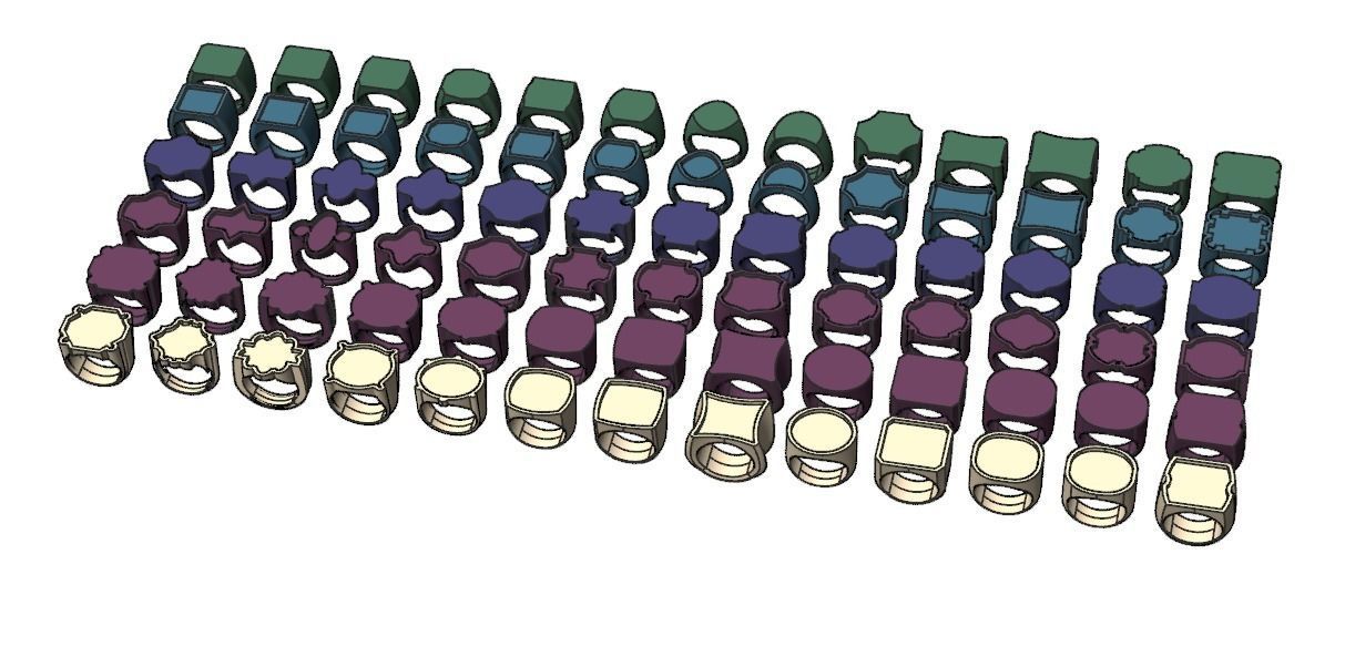 Ring Collection  3D print model_3