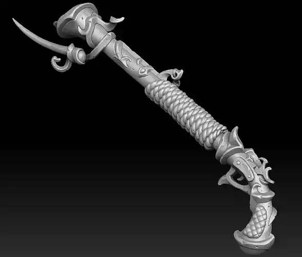 Marine musket 3d print 3D print model