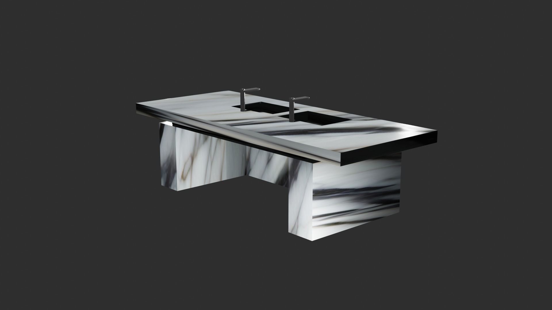 Kitchen Island 3D model_5