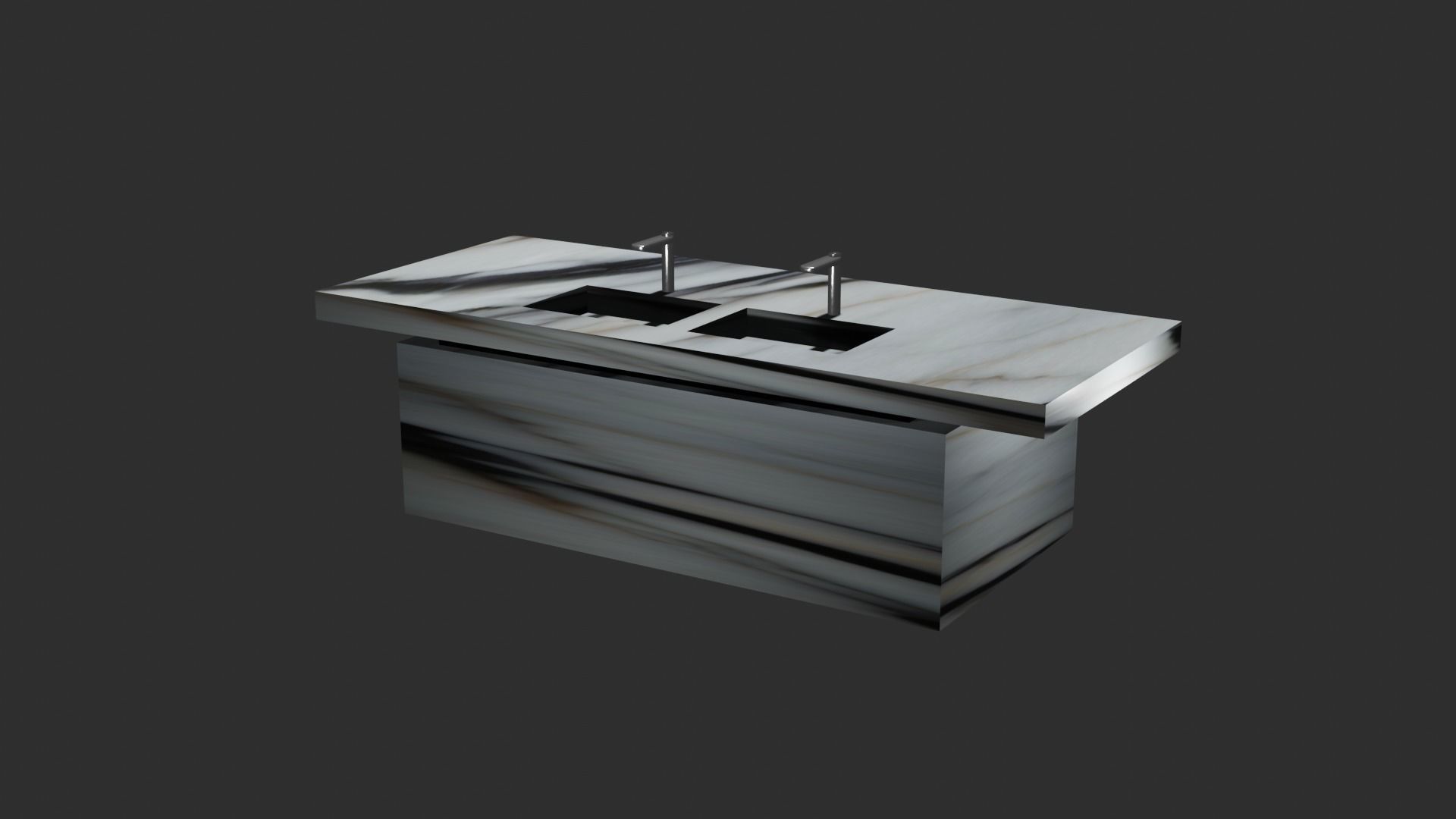 Kitchen Island 3D model_6