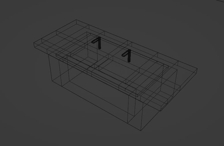 Kitchen Island 3D model_7