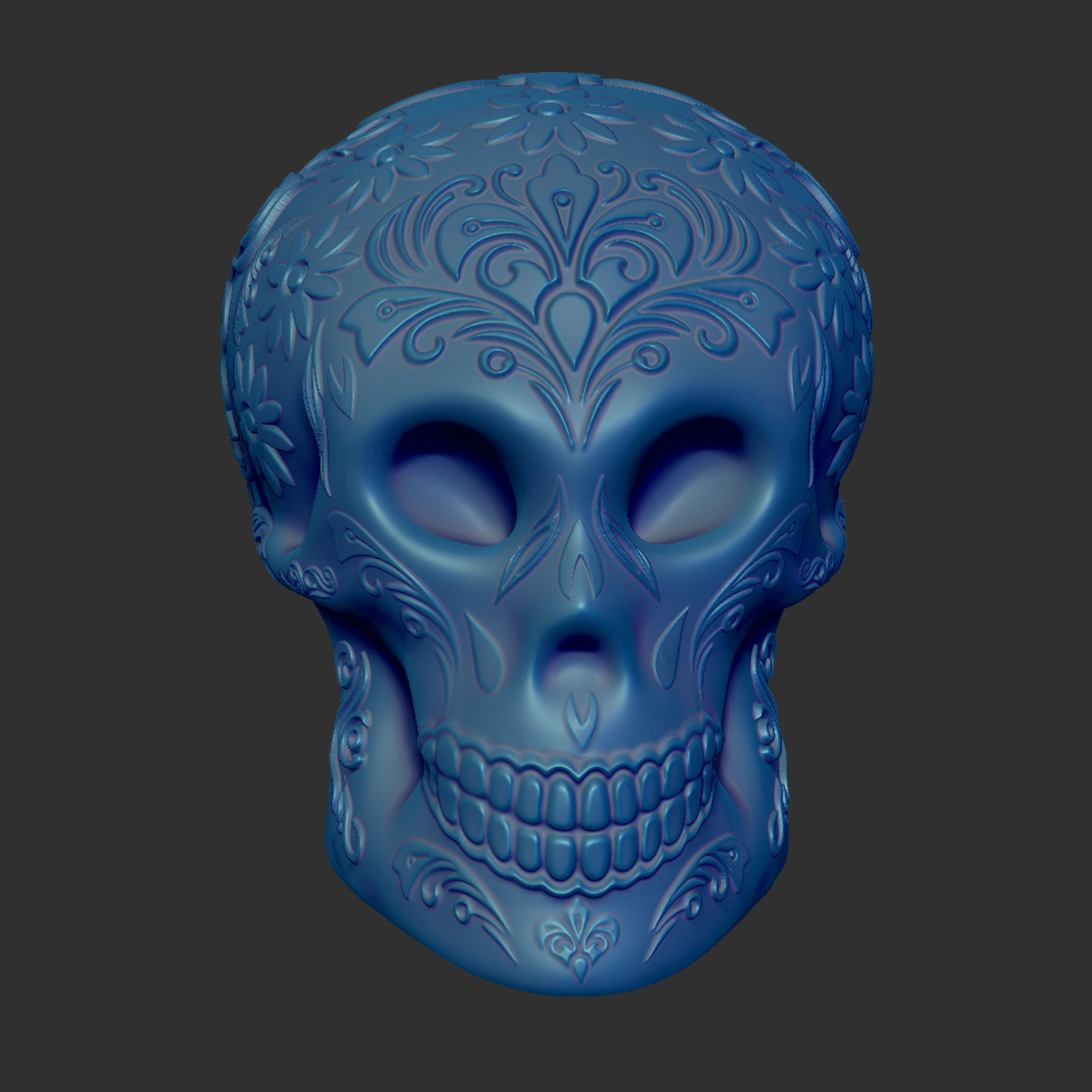 2-Pack-30 Percent Sugar Skull Pack 3D Model Files  3D print model_17