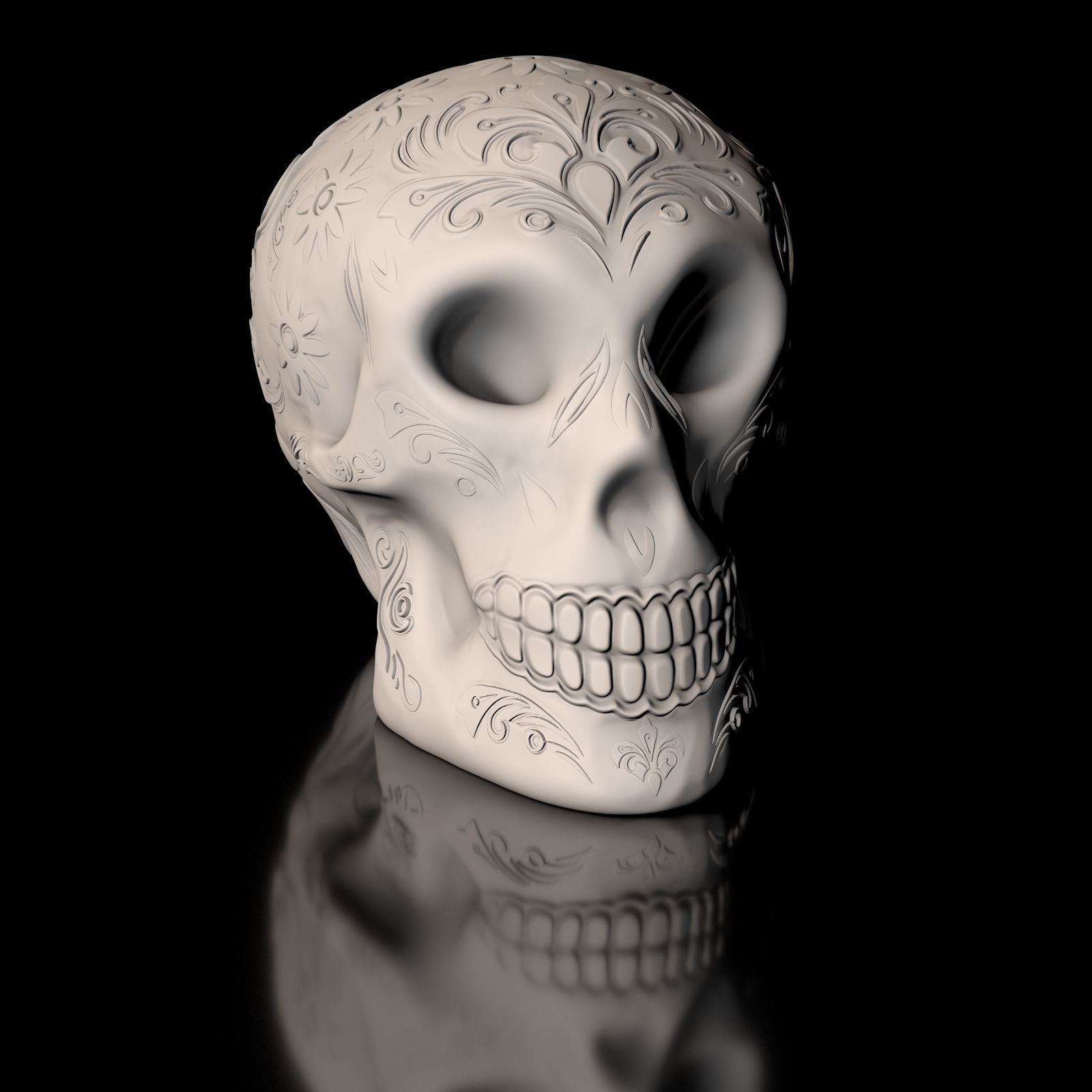 2-Pack-30 Percent Sugar Skull Pack 3D Model Files  3D print model_11
