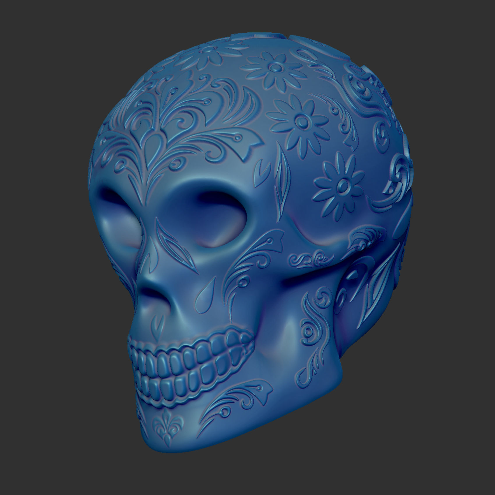 2-Pack-30 Percent Sugar Skull Pack 3D Model Files  3D print model_18