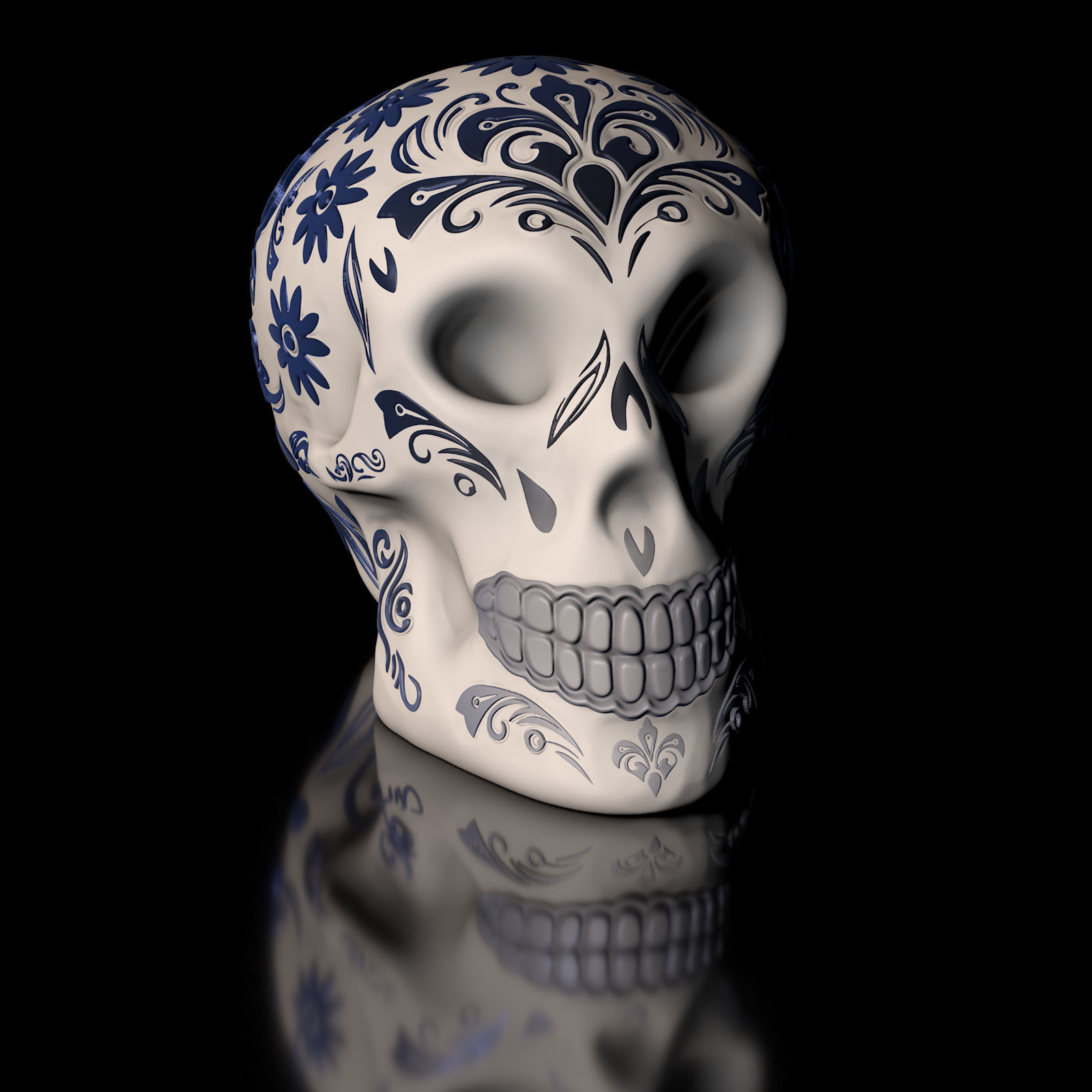 2-Pack-30 Percent Sugar Skull Pack 3D Model Files  3D print model_8
