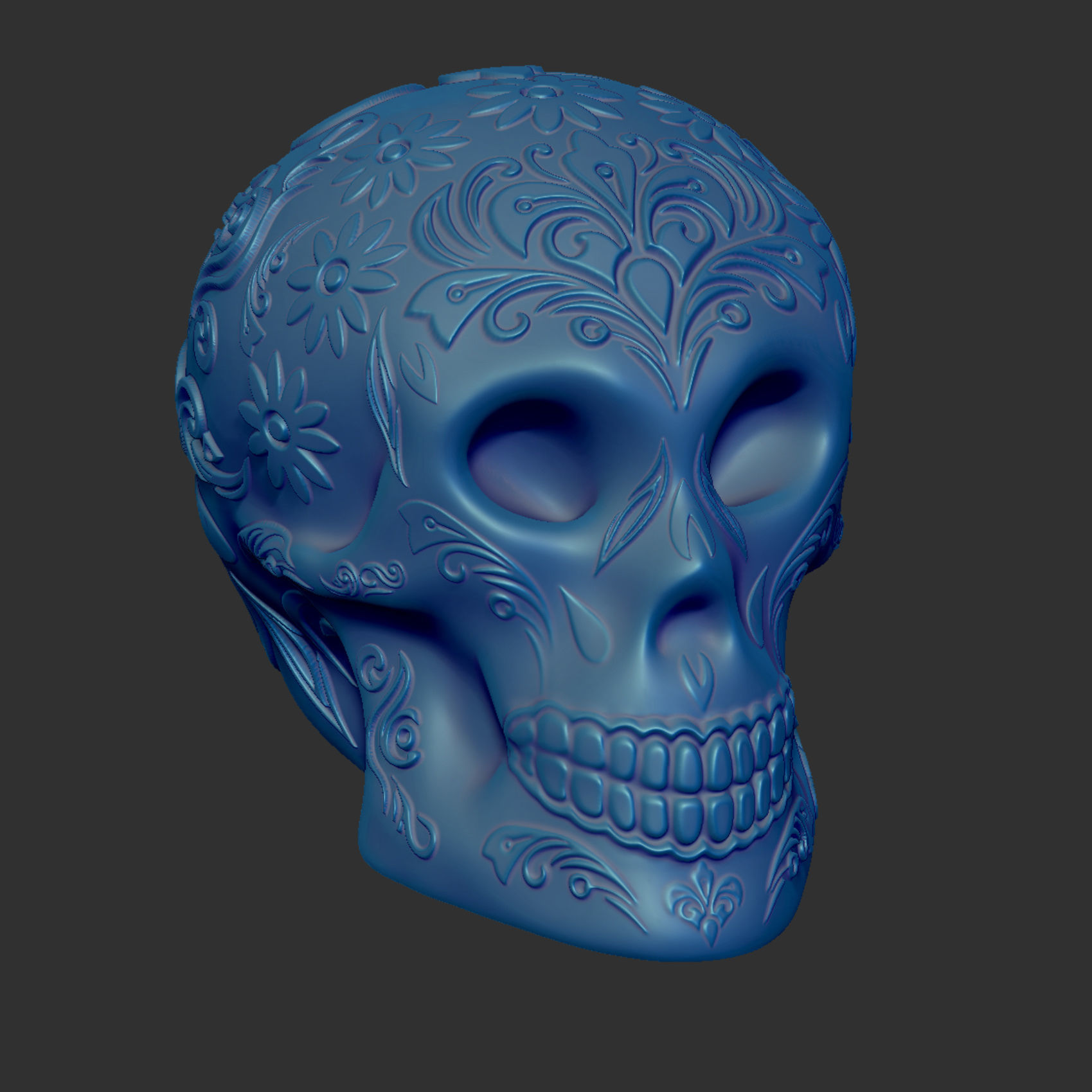 2-Pack-30 Percent Sugar Skull Pack 3D Model Files  3D print model_16