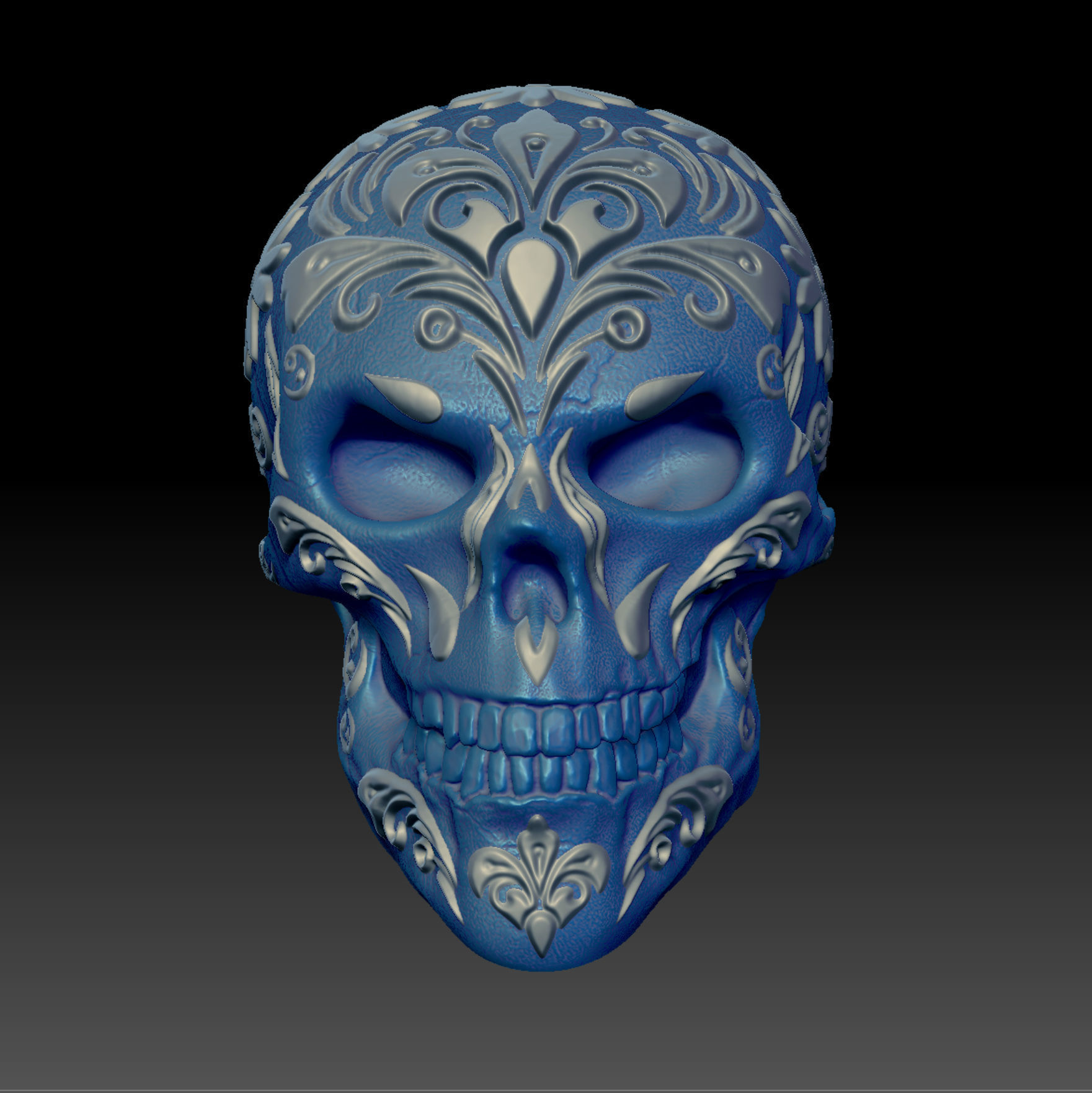 2-Pack-30 Percent Sugar Skull Pack 3D Model Files  3D print model_3