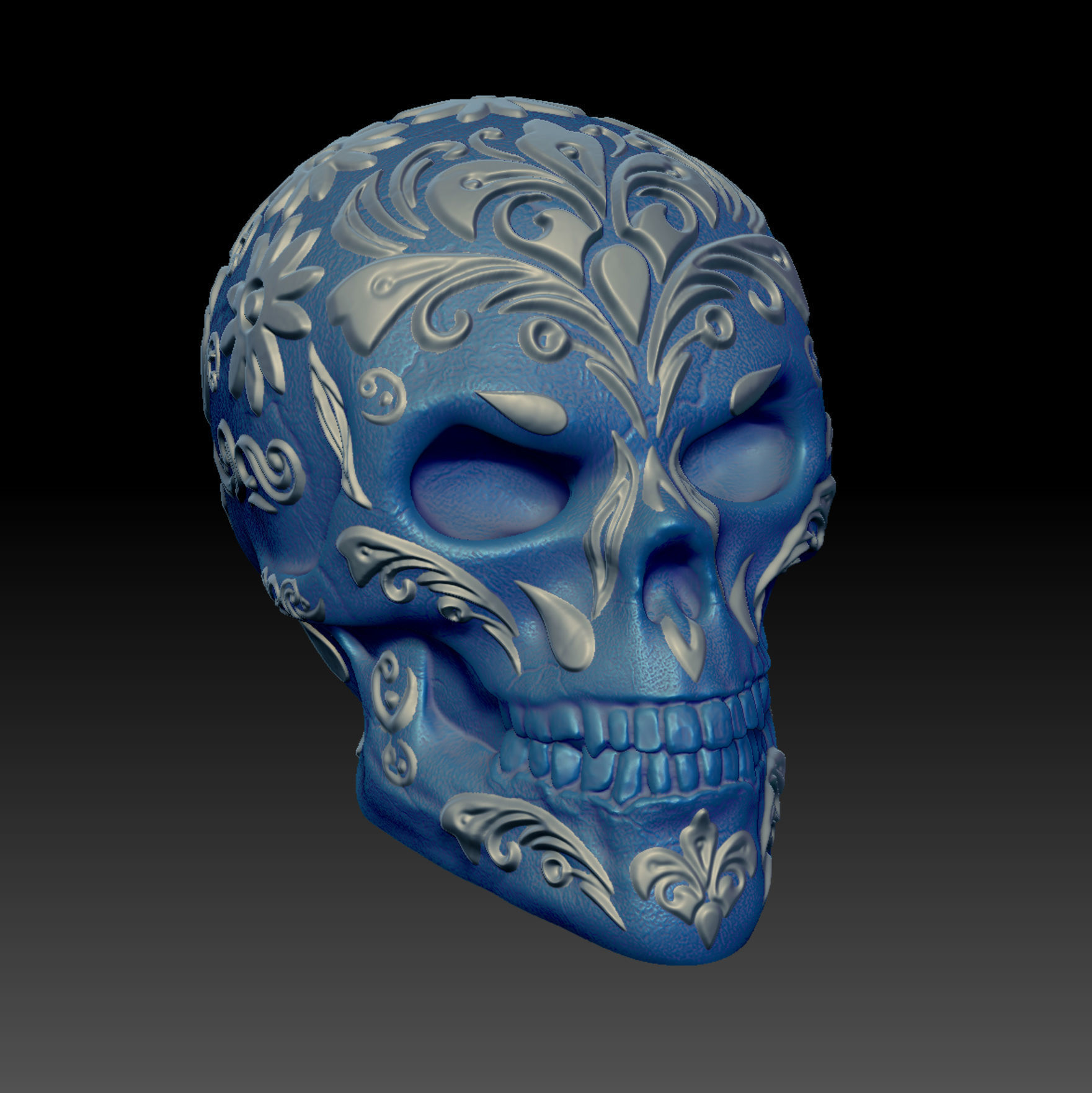 2-Pack-30 Percent Sugar Skull Pack 3D Model Files  3D print model_2