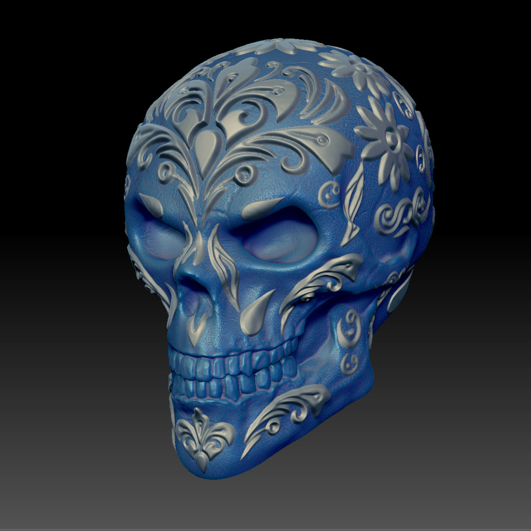 2-Pack-30 Percent Sugar Skull Pack 3D Model Files  3D print model_4