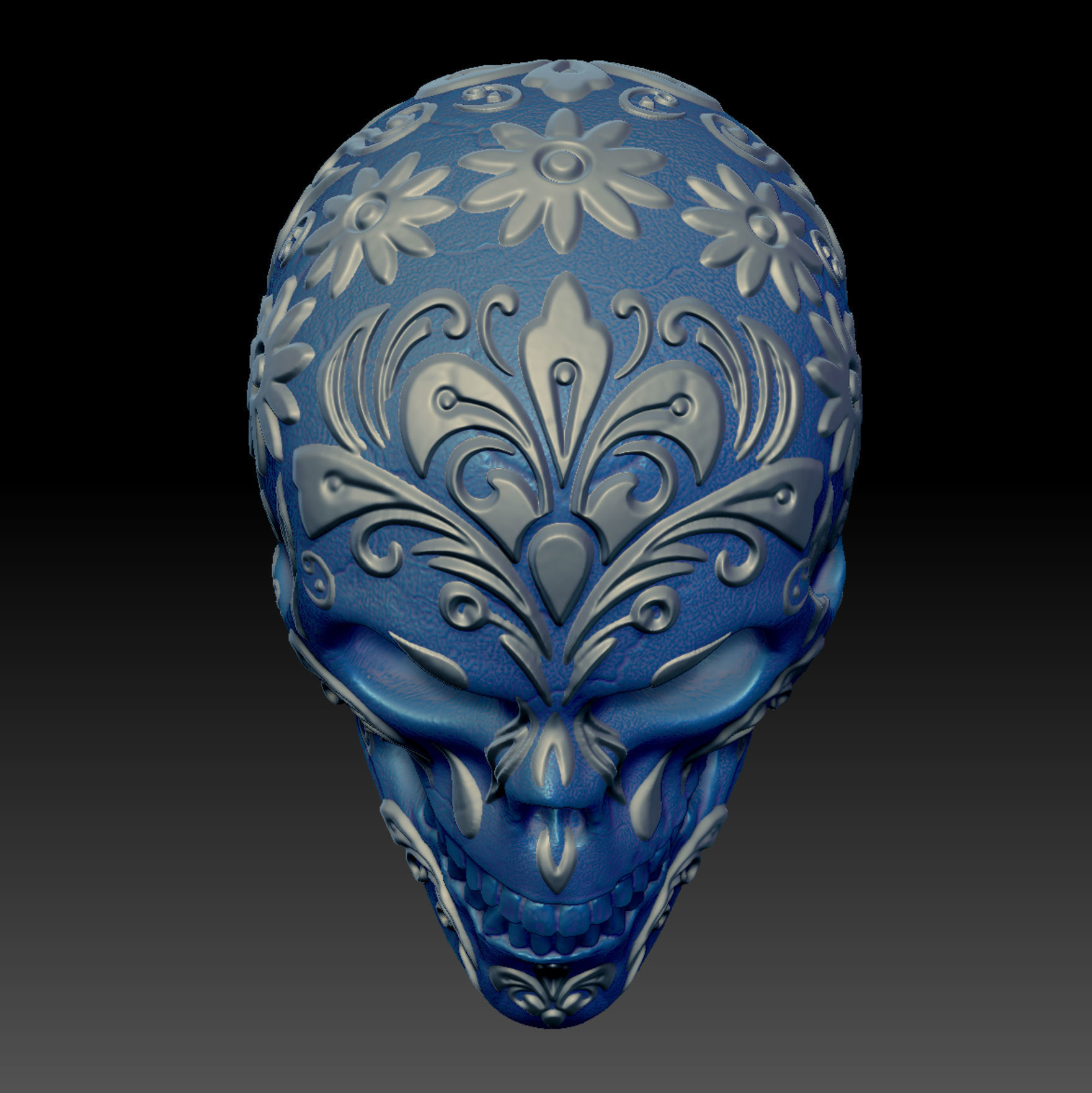 2-Pack-30 Percent Sugar Skull Pack 3D Model Files  3D print model_5